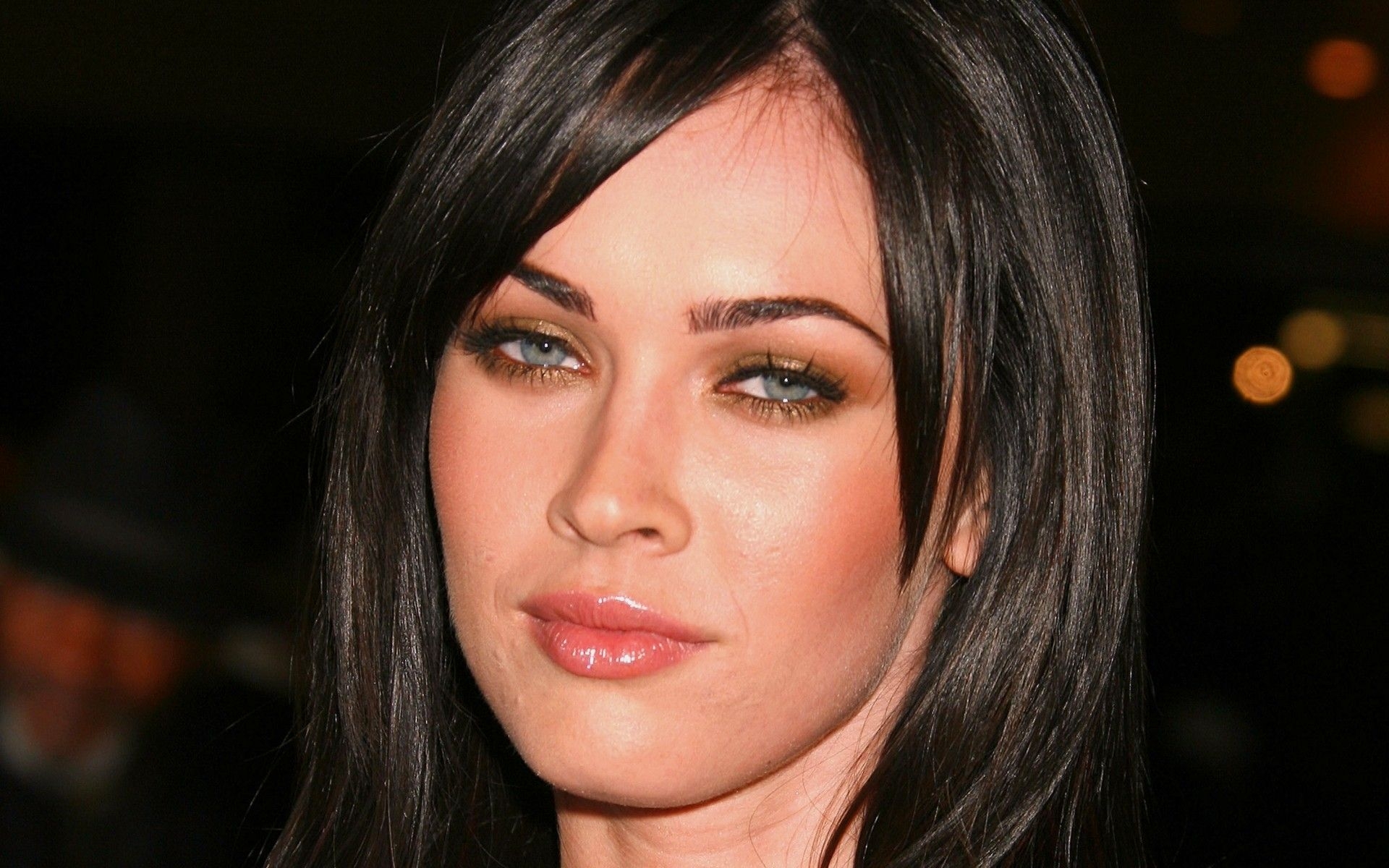 1920x1200 brunettes women closeup megan fox actress models celebrity faces, Desktop