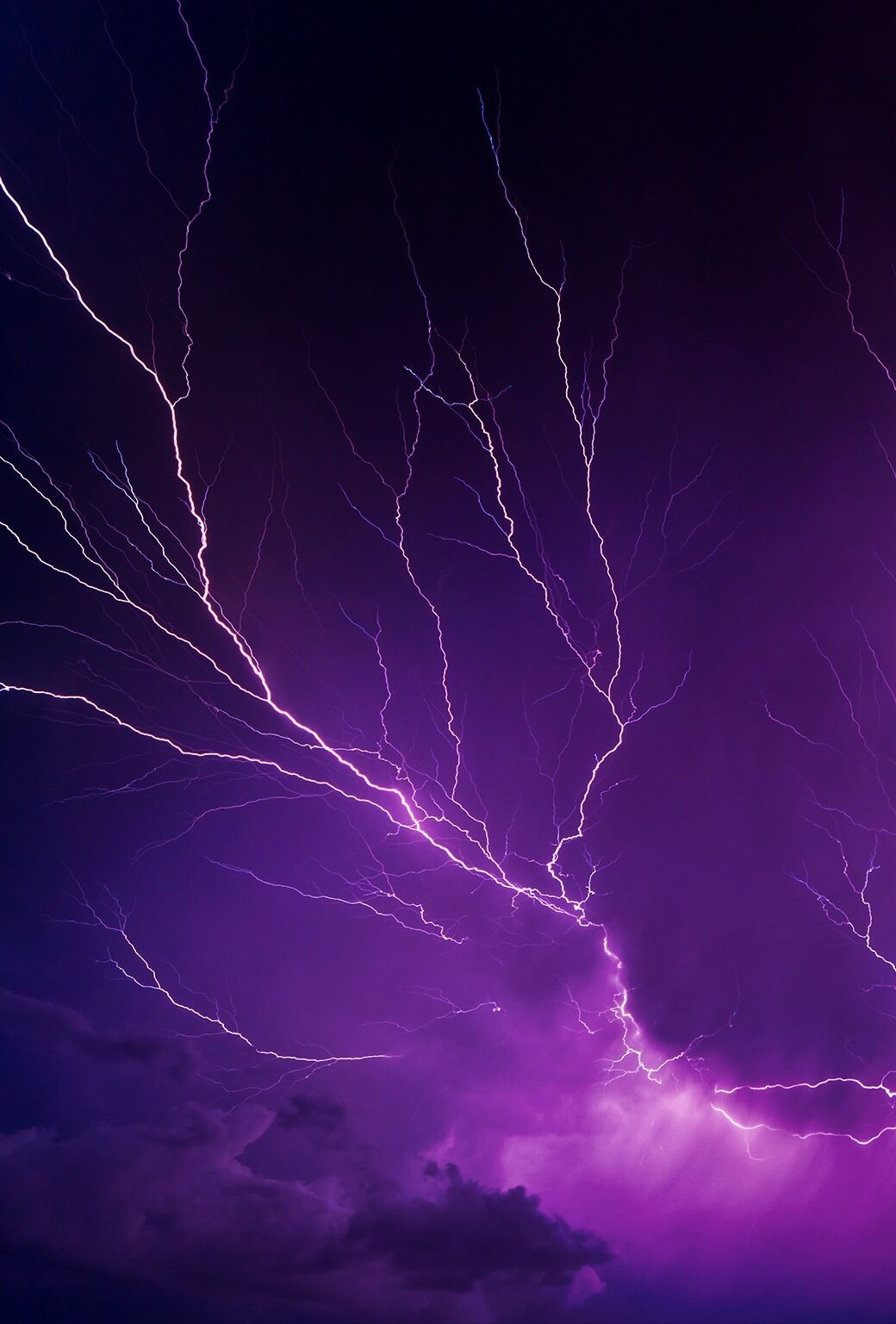 1040x1540 Wallpaper. Purple lightning, Sky aesthetic, Lightning photography, Phone