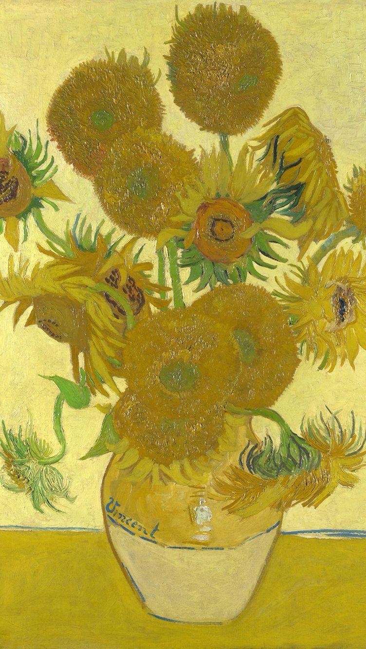 760x1340 Van Gogh Sunflower iPhone Wallpaper Free Van Gogh, Phone