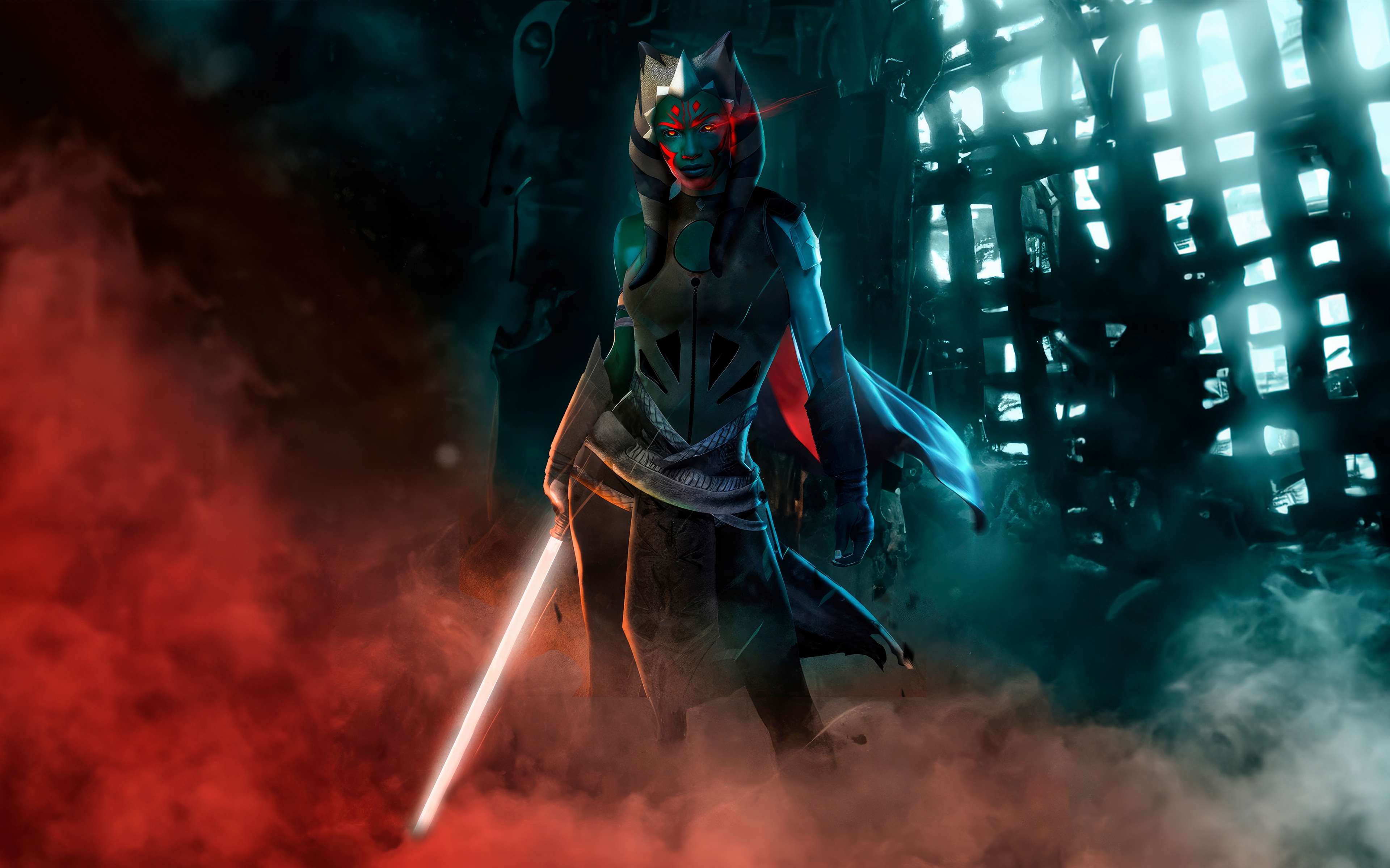 3840x2400 Download wallpaper  dark side of ahsoka, star wars, fan art 4k wallaper, 4k ultra HD 16:10 wallpaper,  HD background, 30152, Desktop