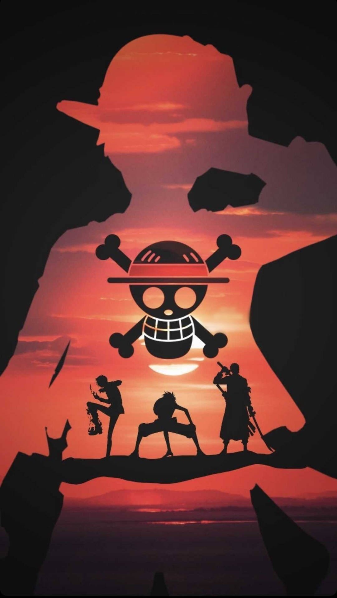 1090x1920 Download One Piece Silhouette iPhone Wallpaper, Phone