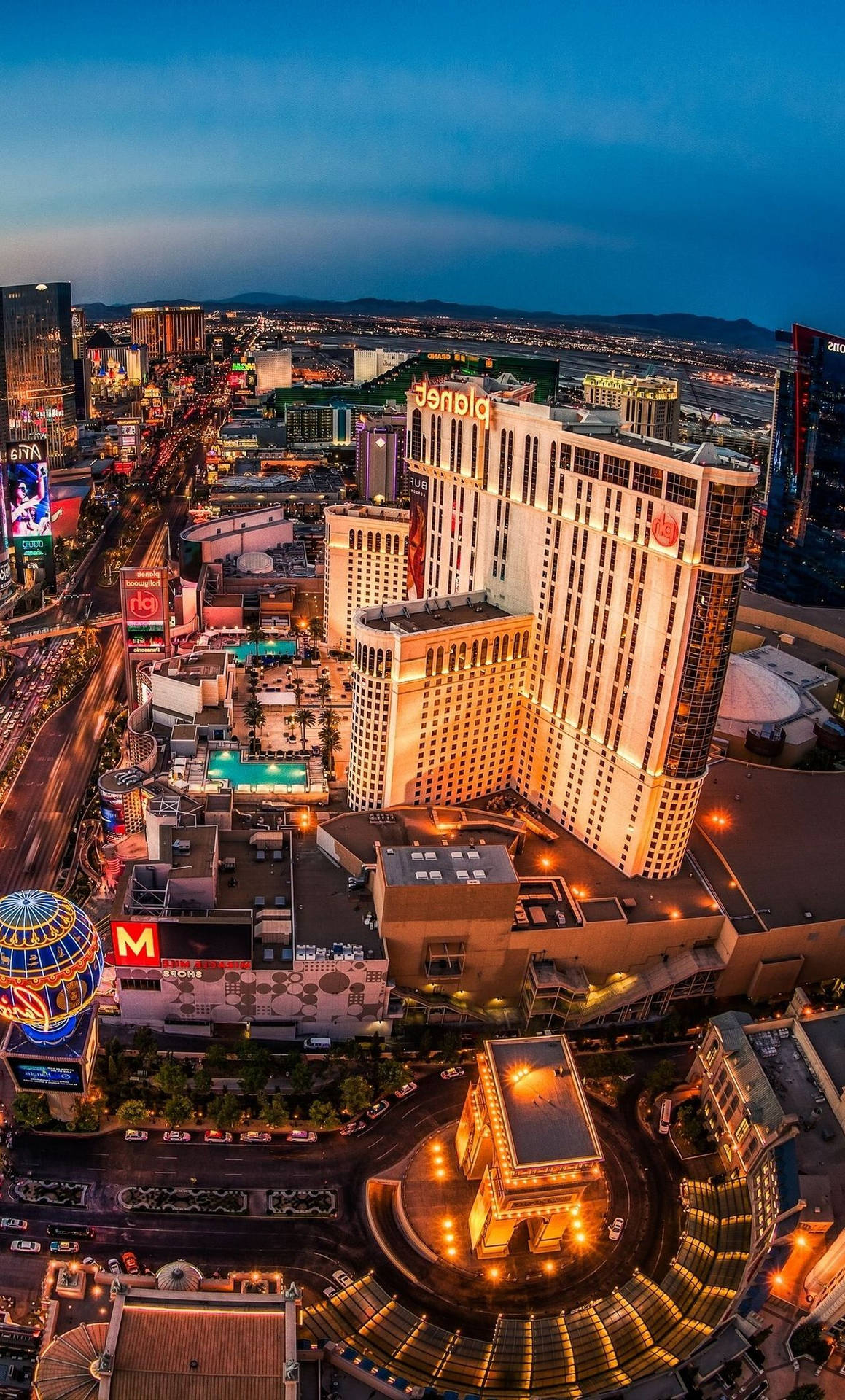 1160x1920 Download Las Vegas IPhone Aerial City Wallpaper, Phone