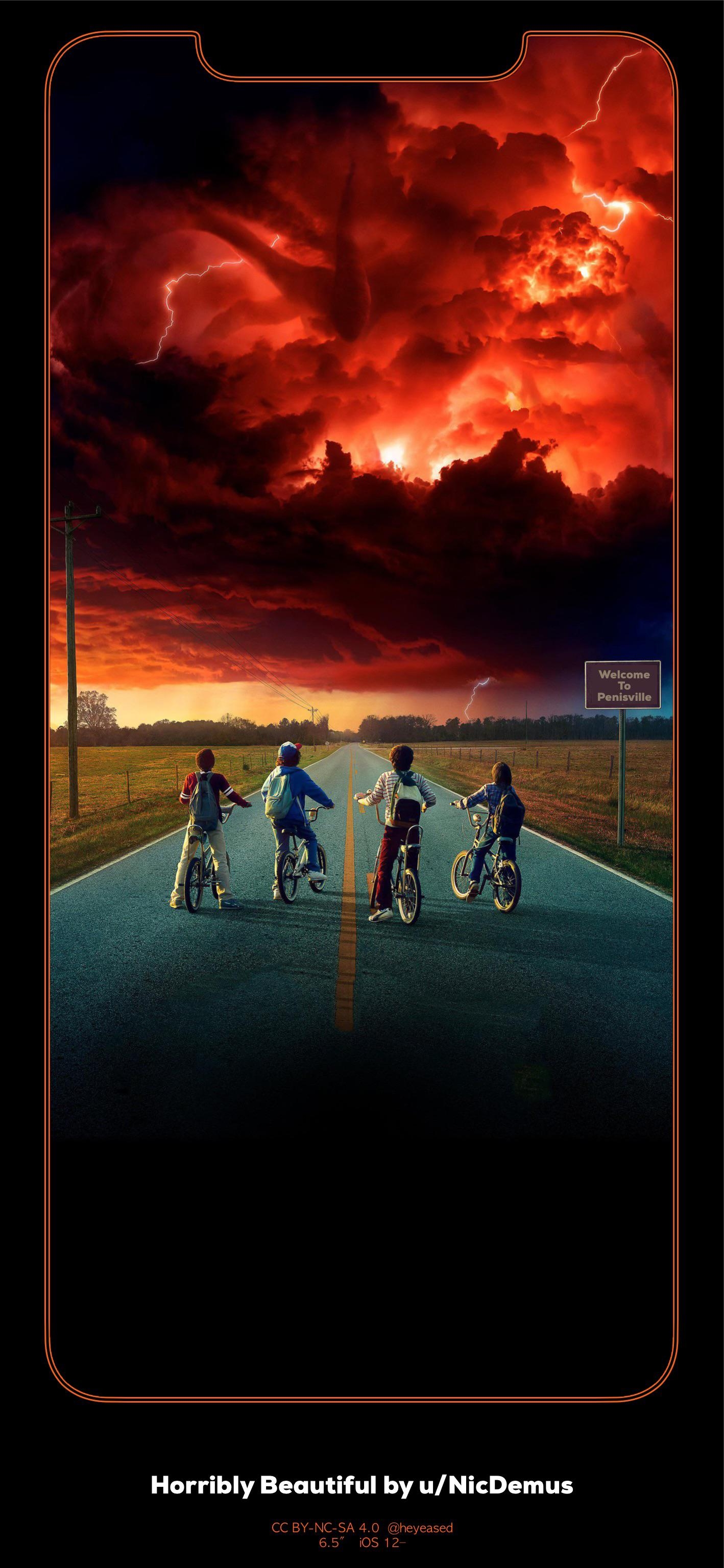 1420x3080 Horribly Beautiful Stranger Things. iPhone X Wallpaper X Wallpaper HD, Phone