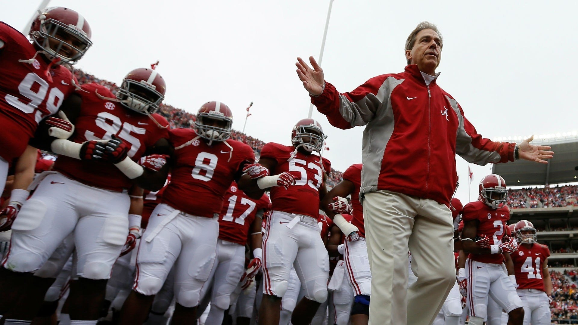 1920x1080 Alabama Football Wallpaper Saban Roll Tide Wallpaper & Background Download, Desktop