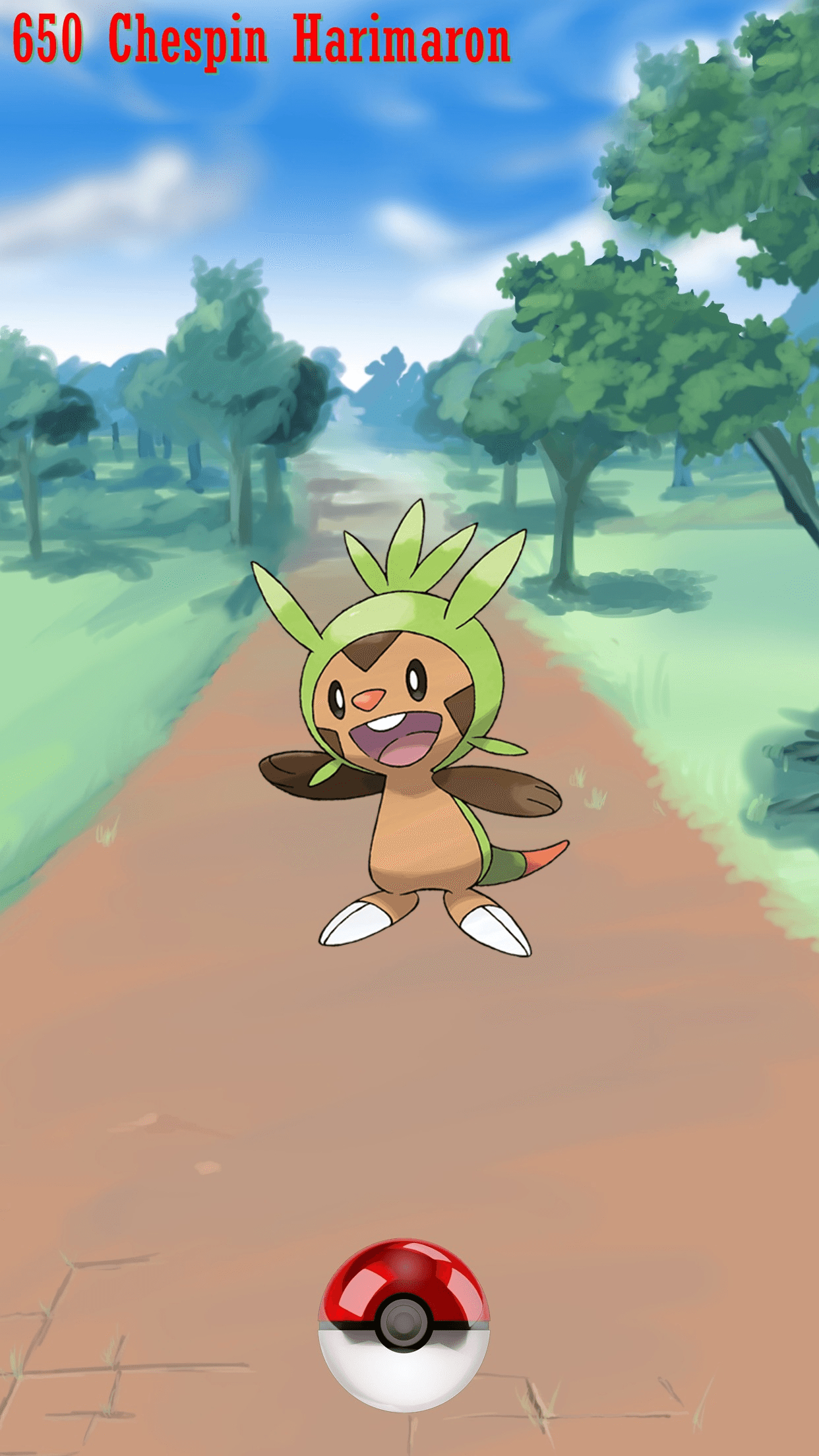 1250x2210 Street Pokeball Chespin Harimaron, Phone