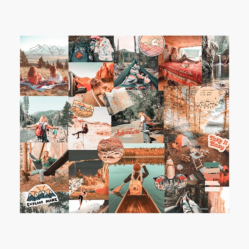 1000x1000 Granola Girl Mood Board Poster, Phone