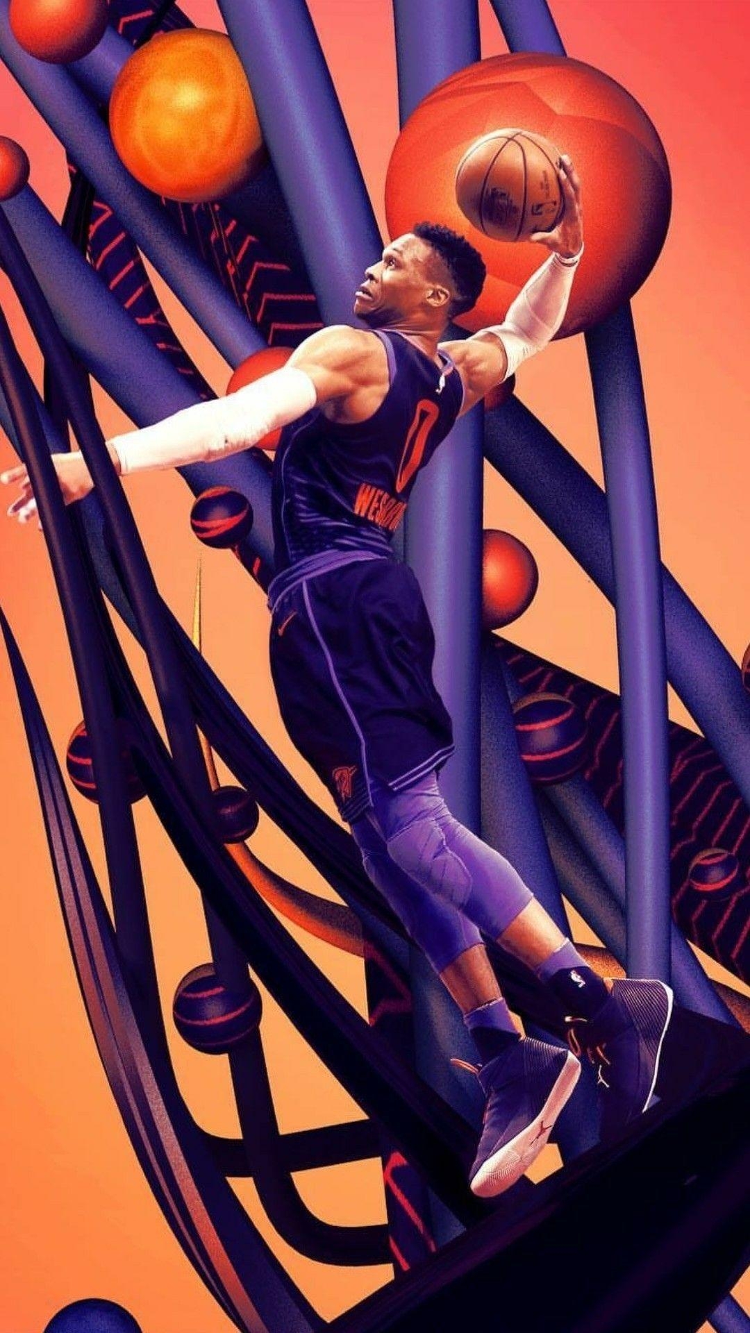 1080x1920 Russell Westbrook Wallpaper. NBA good things. Russell, Phone