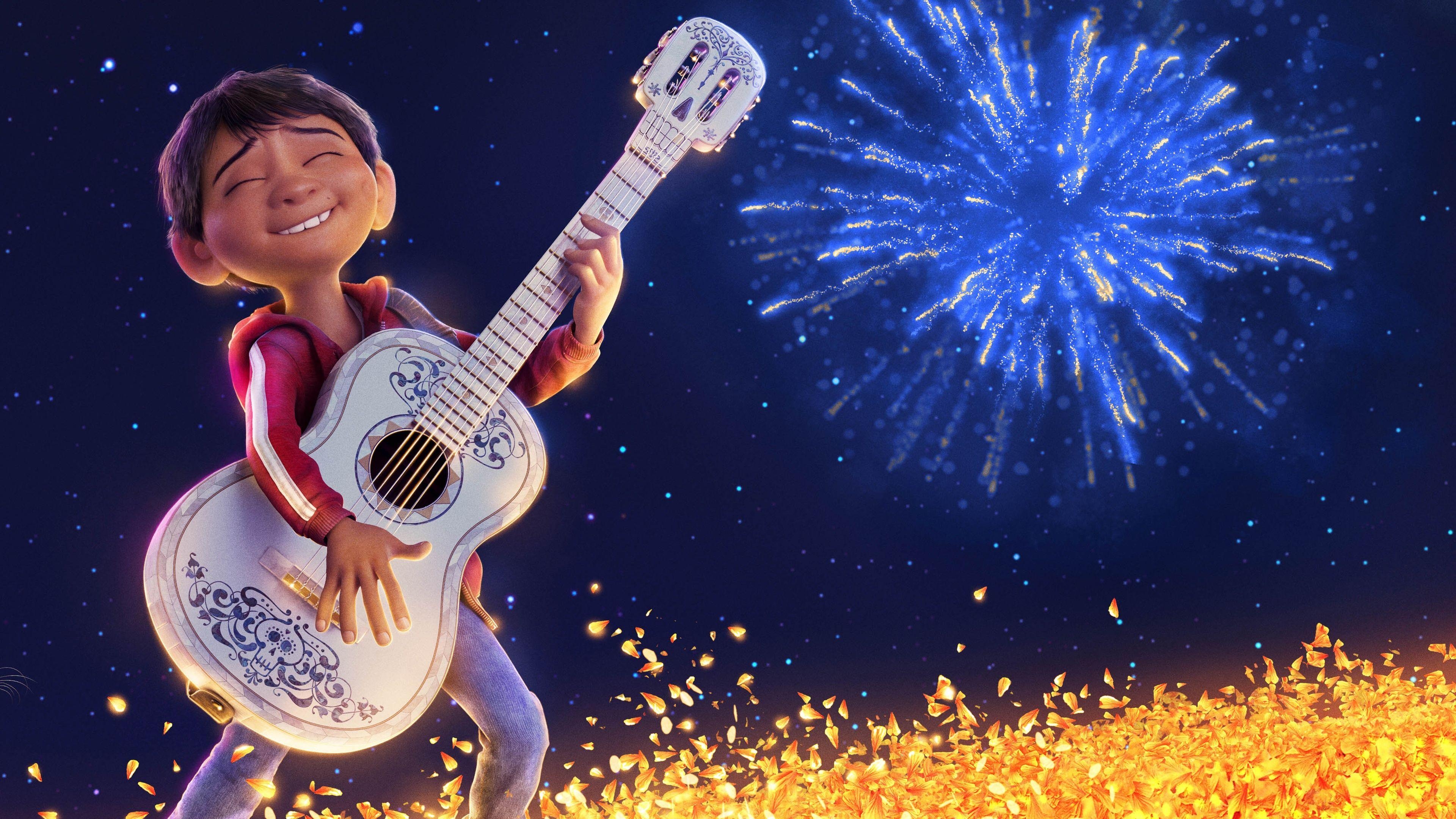 3840x2160 UHD 4K Coco Miguel Playing Guitar Animated Movie, Desktop