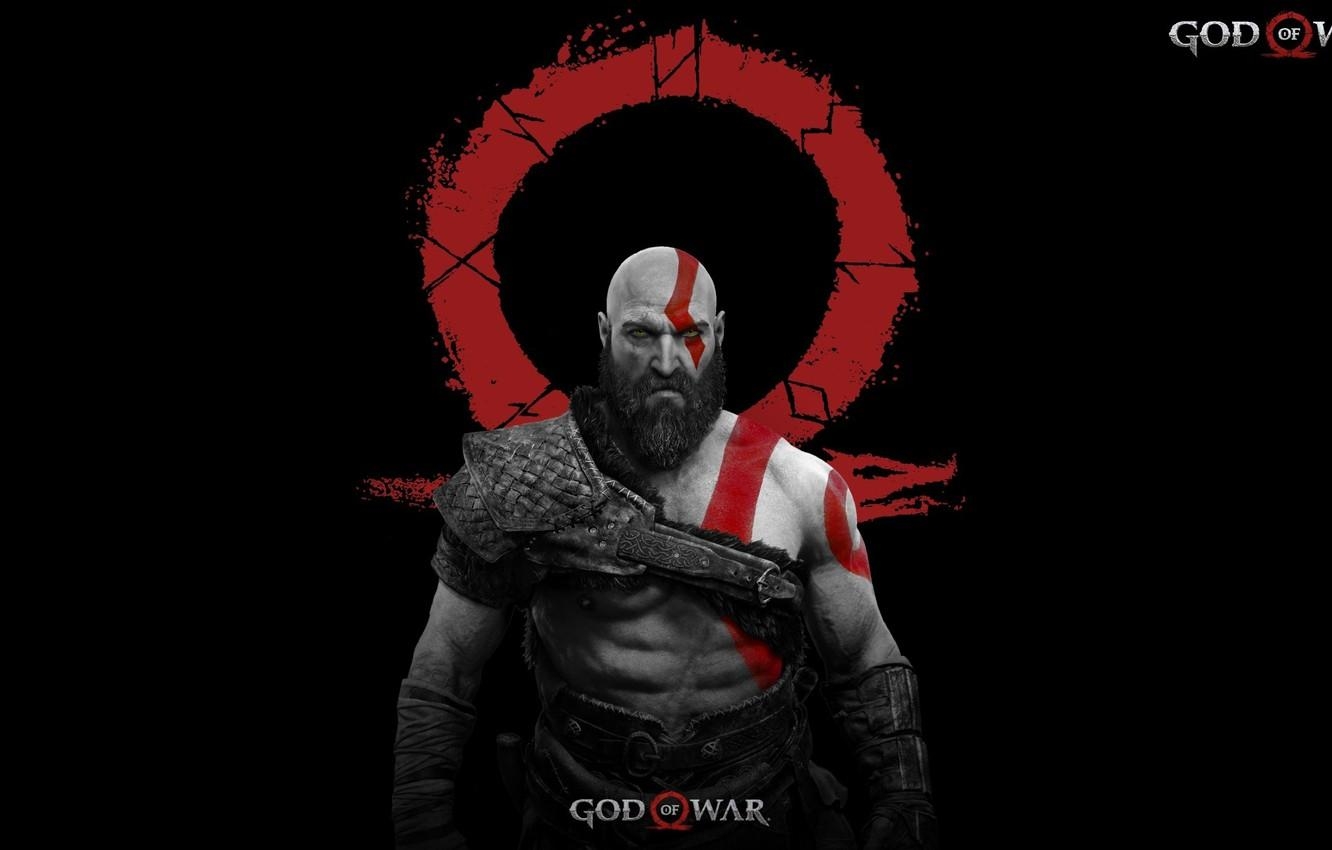 1340x850 Wallpaper logo, demigod, armor, Kratos, God of War, general, Desktop