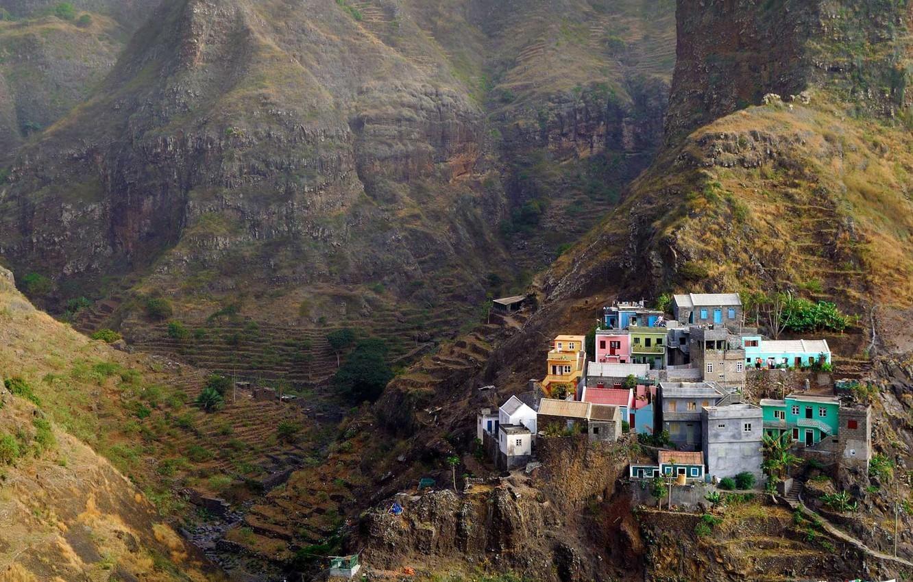 1340x850 Wallpaper Mountains, Island, Home, Guinea Bissau, Santo Antão Image, Desktop