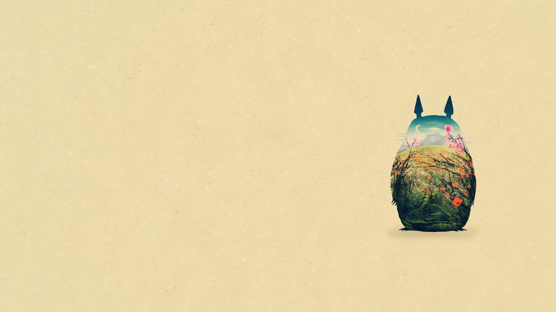 1920x1080 My Neighbor Totoro, Totoro, simple background, Studio Ghibli Gallery HD Wallpaper, Desktop