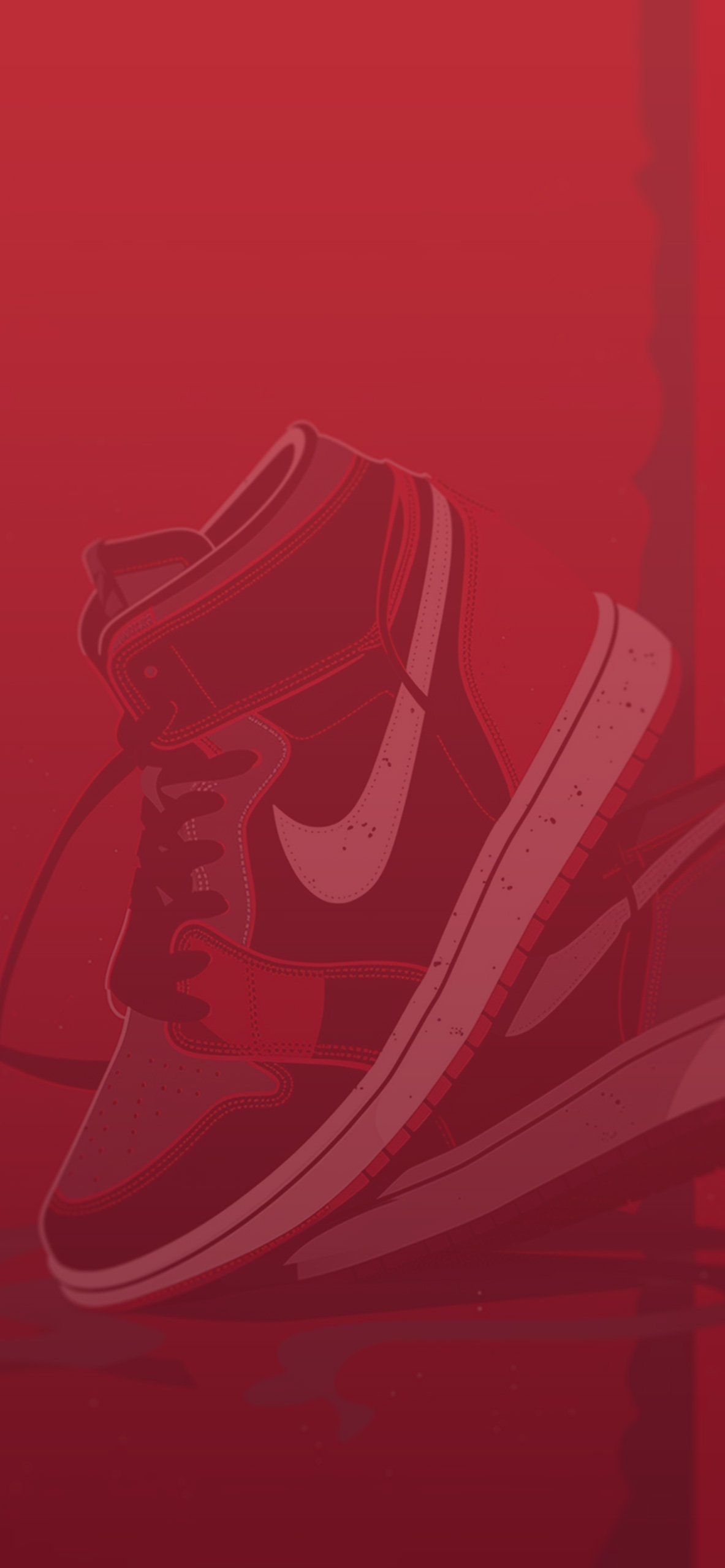 1190x2560 Nike Jordan 1 Retro Sneakers Red Wallpaper, Phone