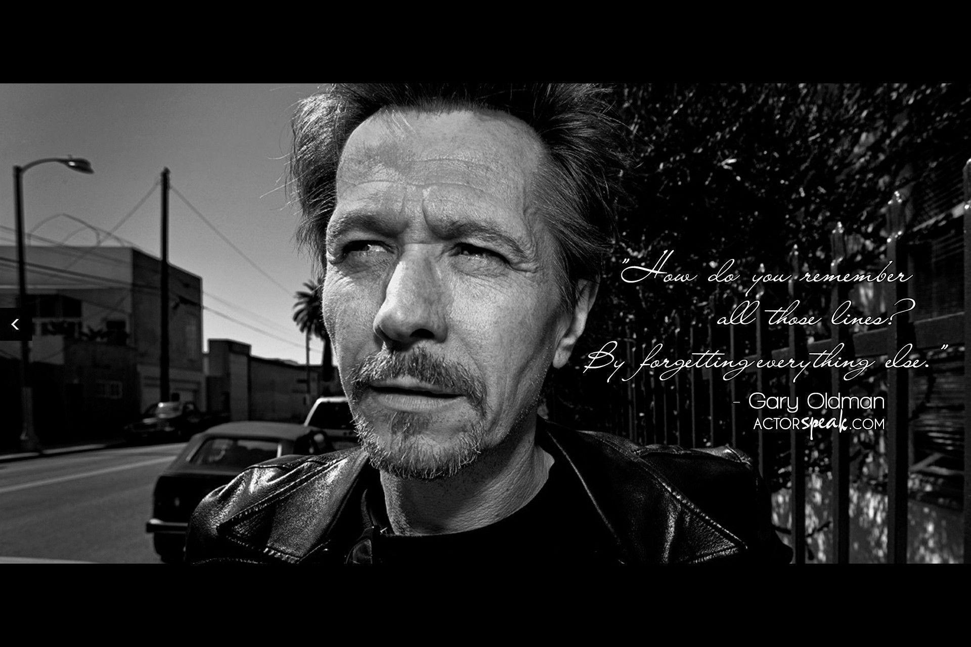 1920x1280 WALLPAPER: Gary Oldman quote on acting with photo, Desktop