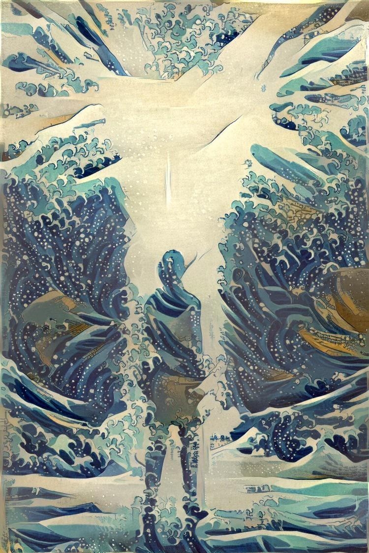 750x1130 Great Wave PATHS Wallpaper, Phone