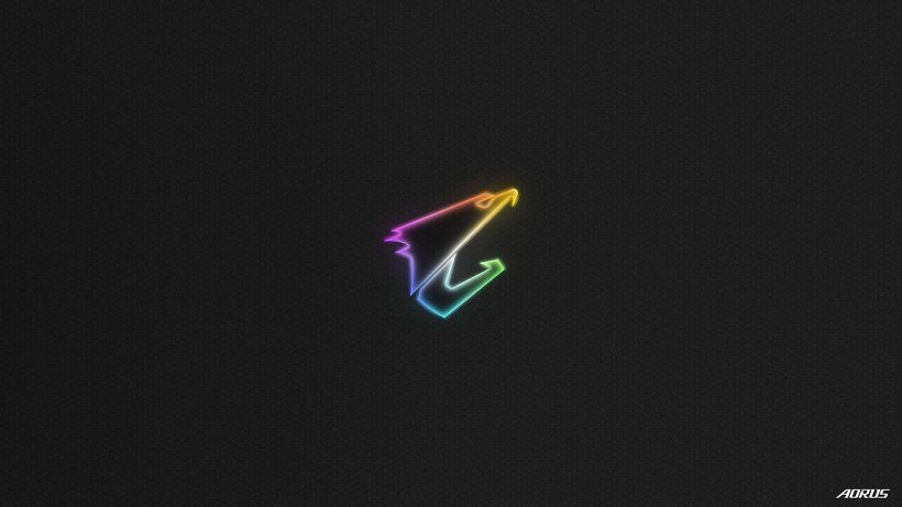 820x470 AORUS Logo Gradient RGB 4K, Desktop