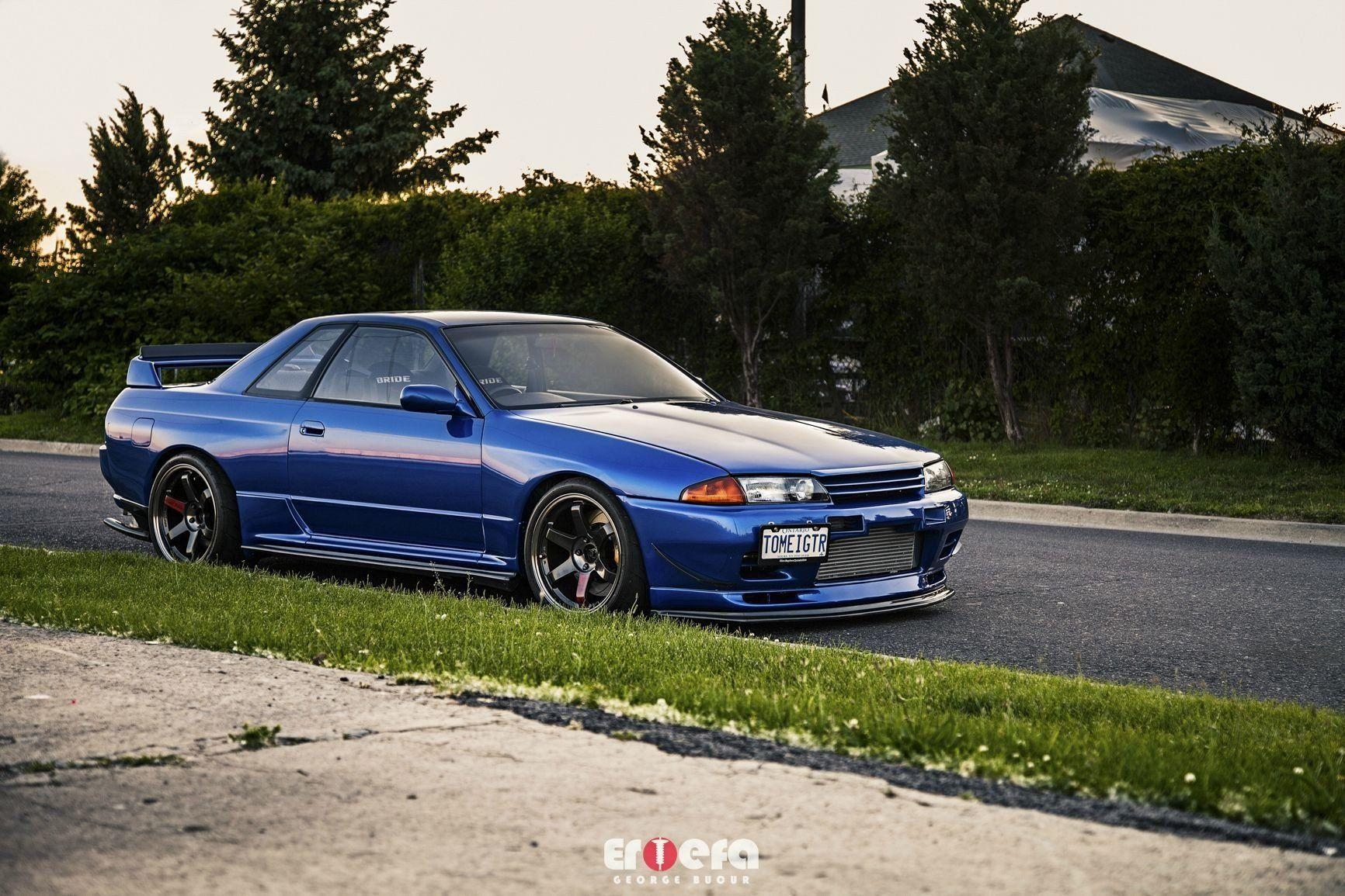 1740x1160 Cars Nissan Skyline R32 Blue Car, Desktop