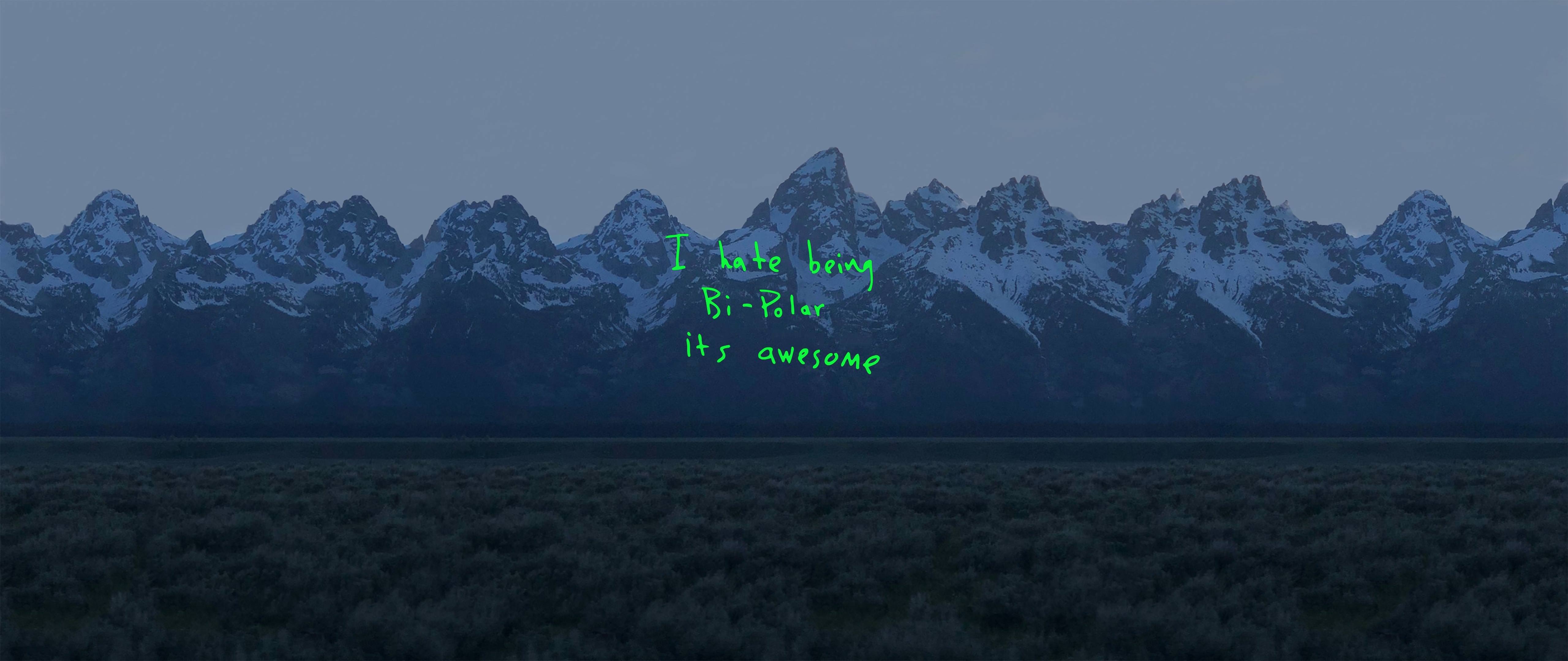 5120x2160 Made a 2560x1080 wallpaper of the ye album cover, enjoy, Dual Screen