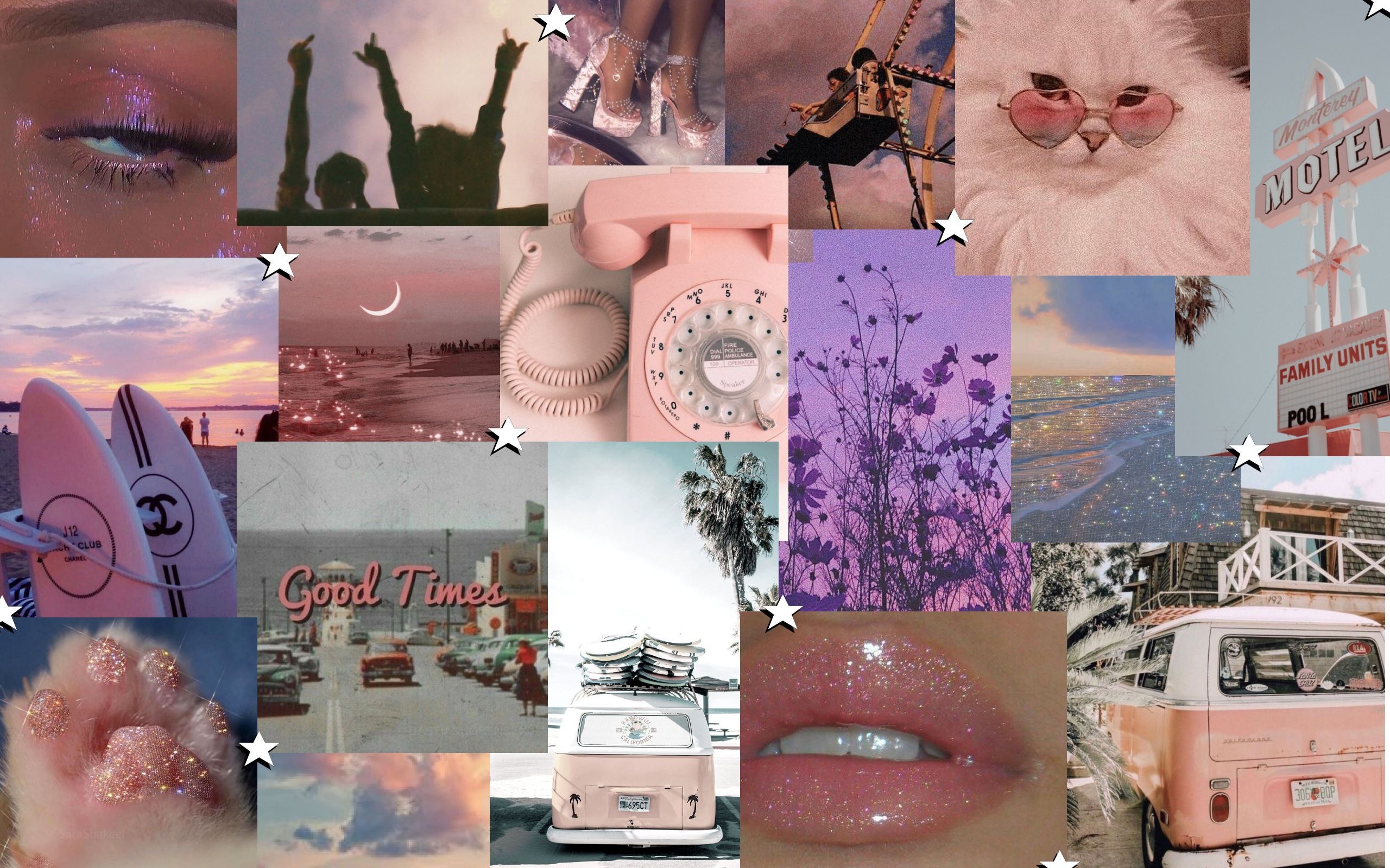 2560x1600 Aesthetic Screensaver Collage Pink. Screen savers, iPhone wallpaper, Pink, Desktop