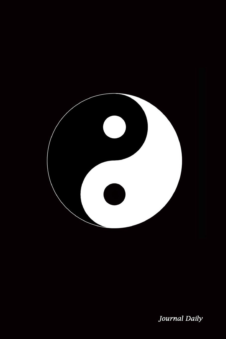 910x1360 Free download Journal Daily Yin Yang Symbol Black Background Lined, Phone