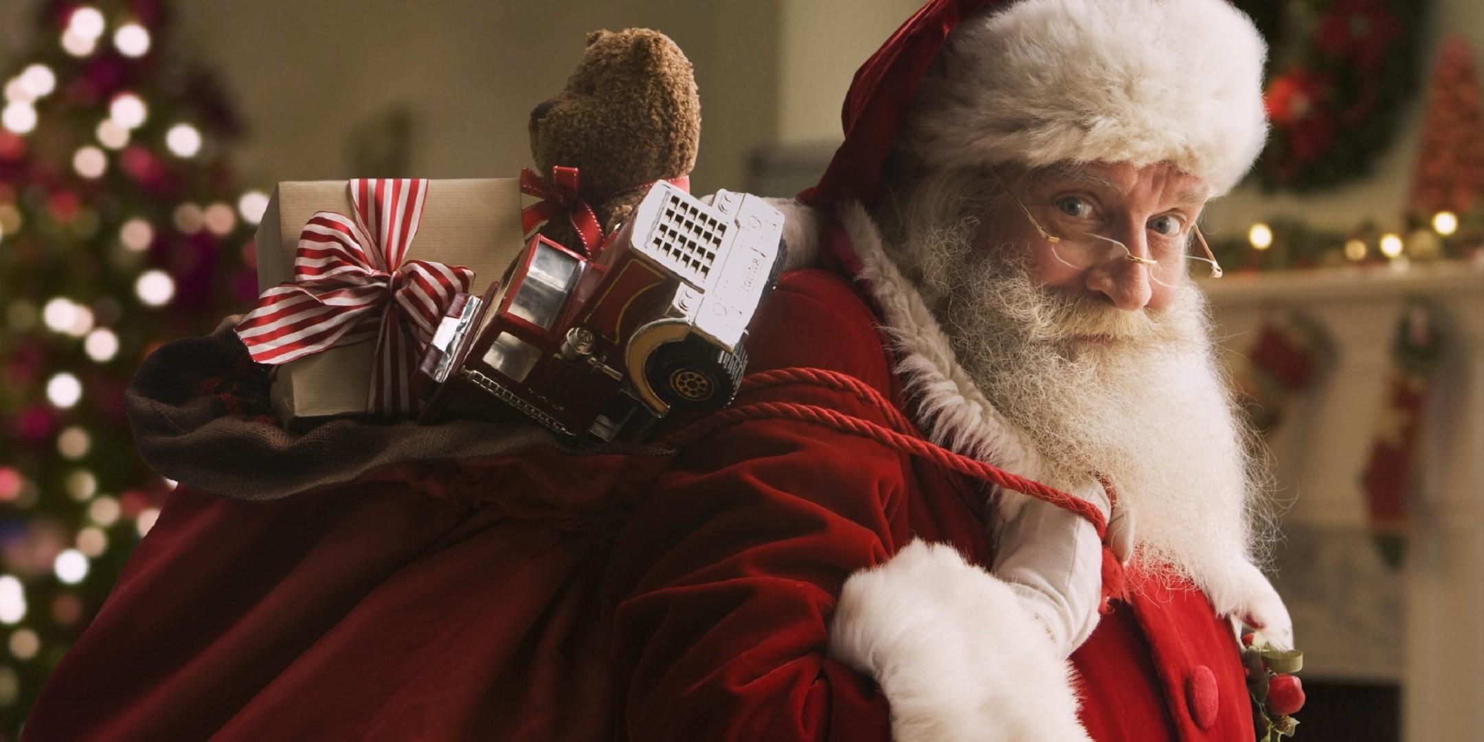 2160x1080 Santa Claus Wallpaper, Dual Screen