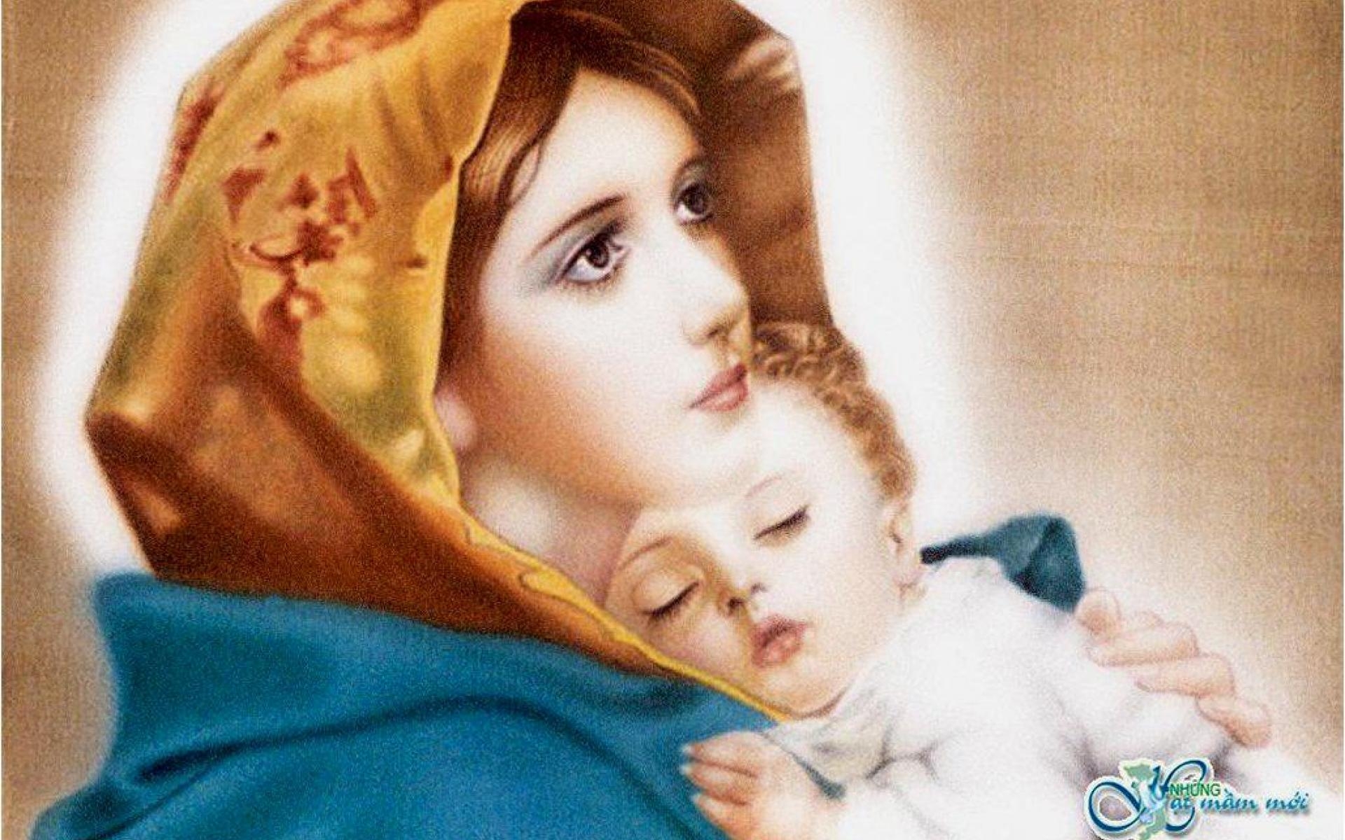 1920x1200 Mother Mary With Baby Jesus Wallpaper, Desktop