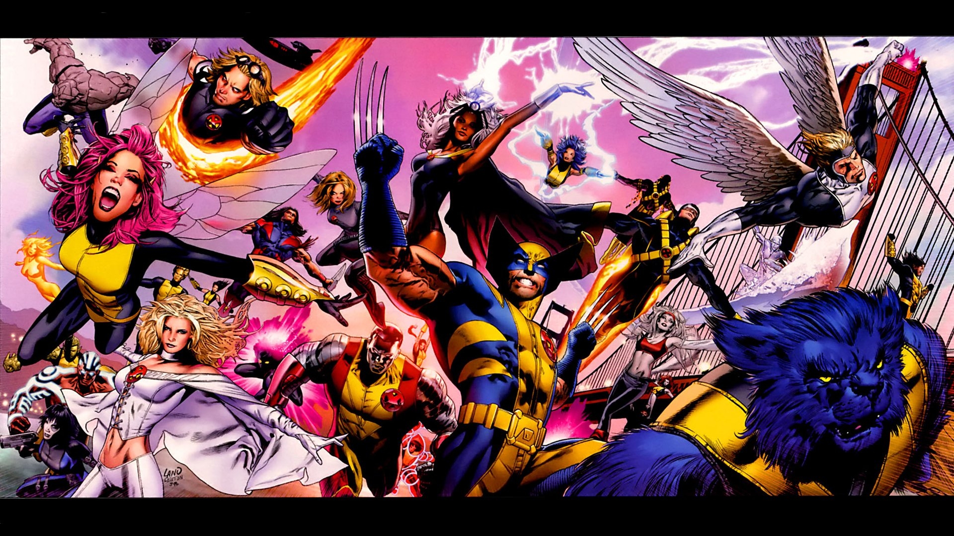 1920x1080 Comics, X Men, Wolverine, Marvel Comics, Archangel, Cyclops, Storm, Desktop