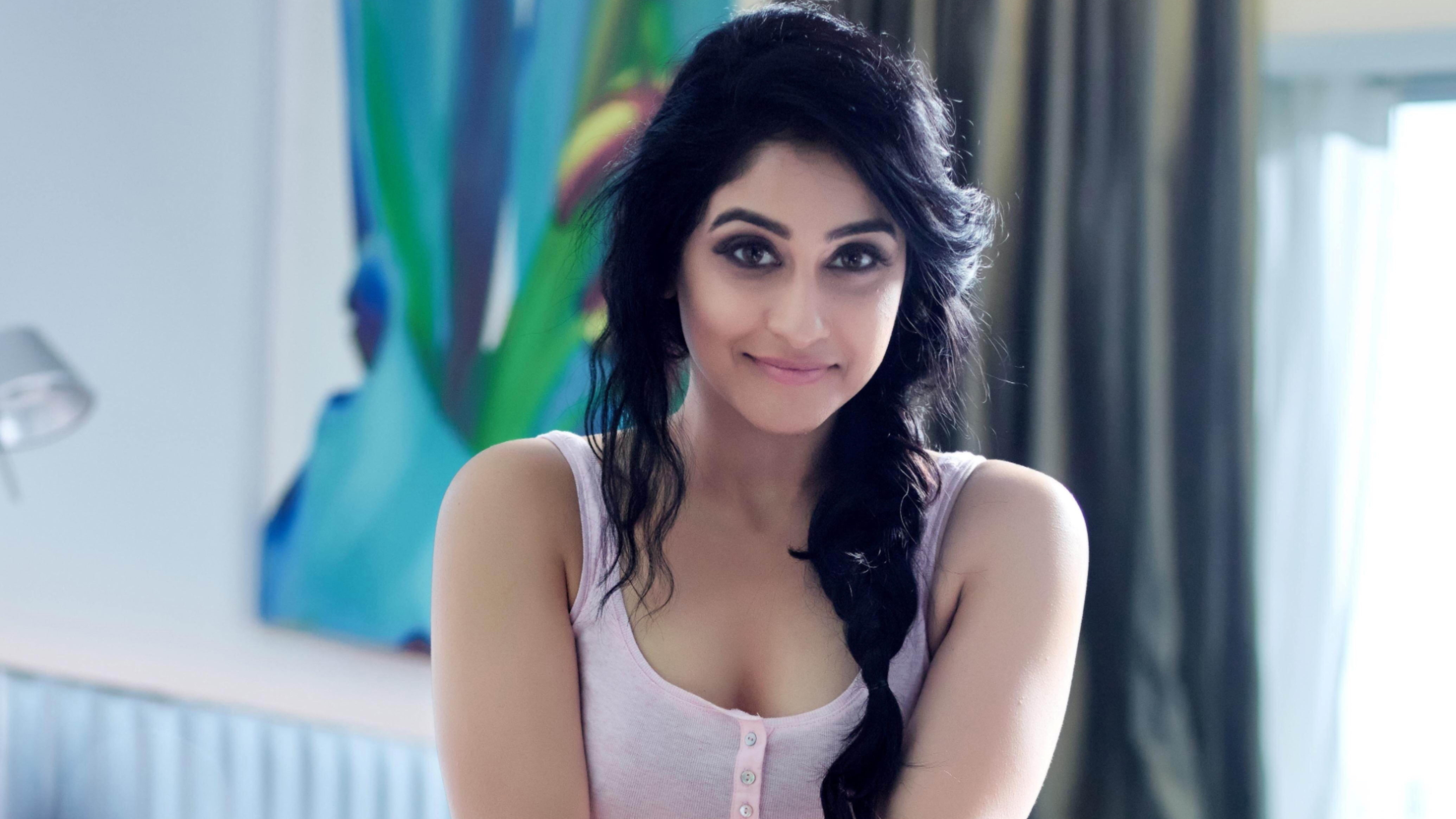 4140x2330 Wallpaper / Regina Cassandra, looking at camera, beauty, Telugu actress, hair, long hair, young women, black hair, 4K, young adult, one person, portrait, women, 4K free download, Desktop