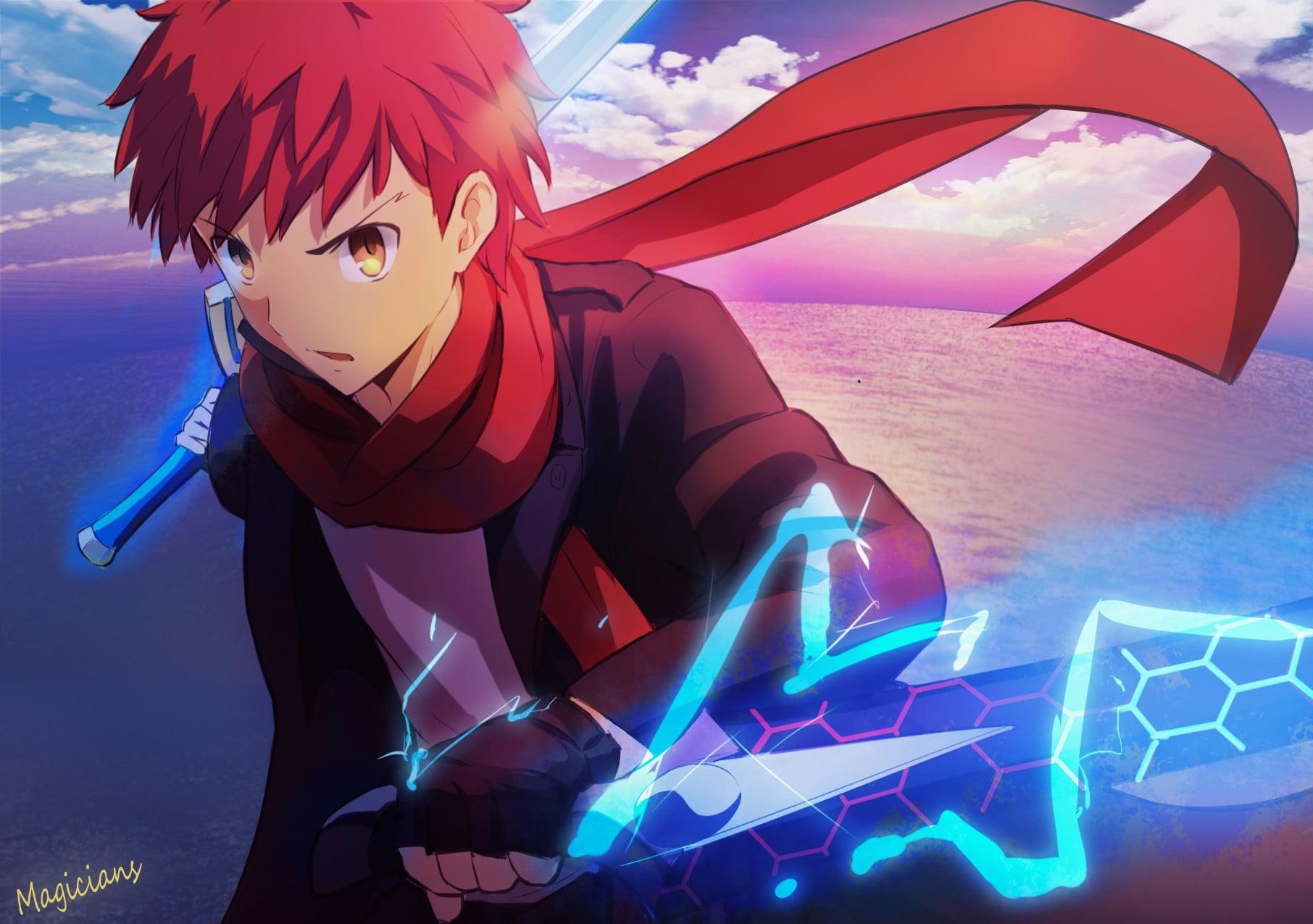 1820x1280 Red Haired Male Anime Character Wallpaper, Anime, Shirou Emiya, Desktop