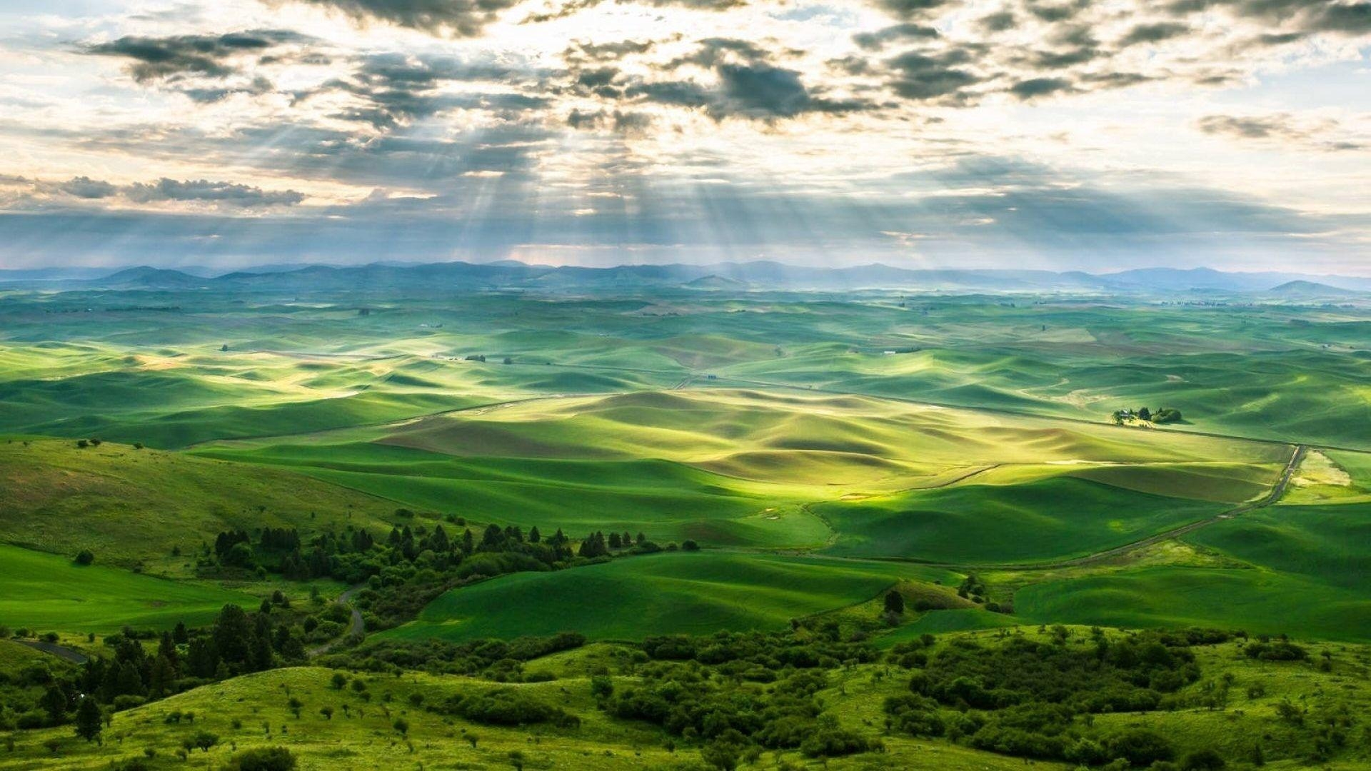 1920x1080 Landscapes: Butte State Washington Landscape Sunbeam Sun Nature, Desktop