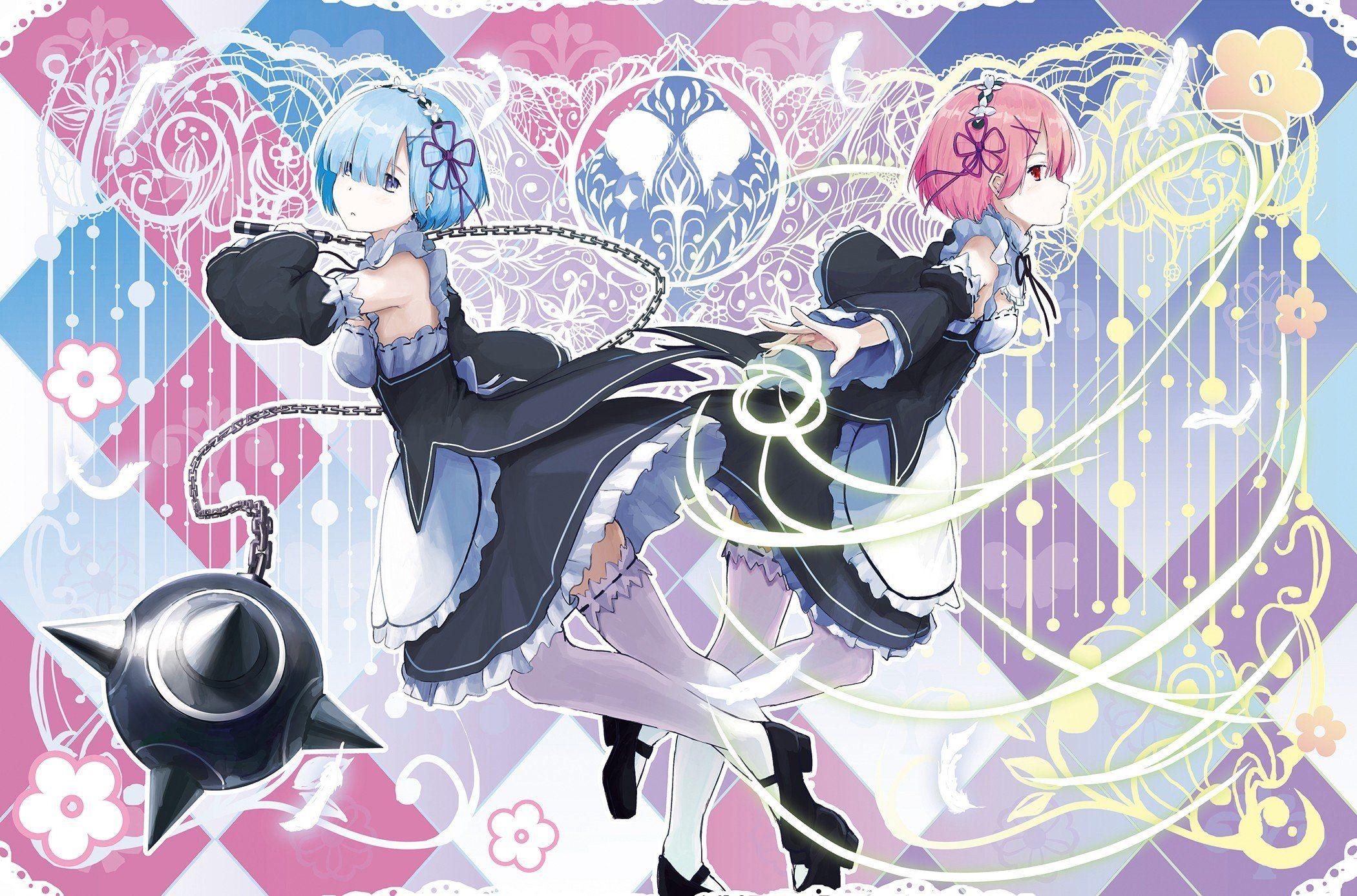 2100x1390 Re: Zero Kara Hajimeru Isekai Seikatsu, Rem (Re: Zero), Ram (Re:Zero, Desktop