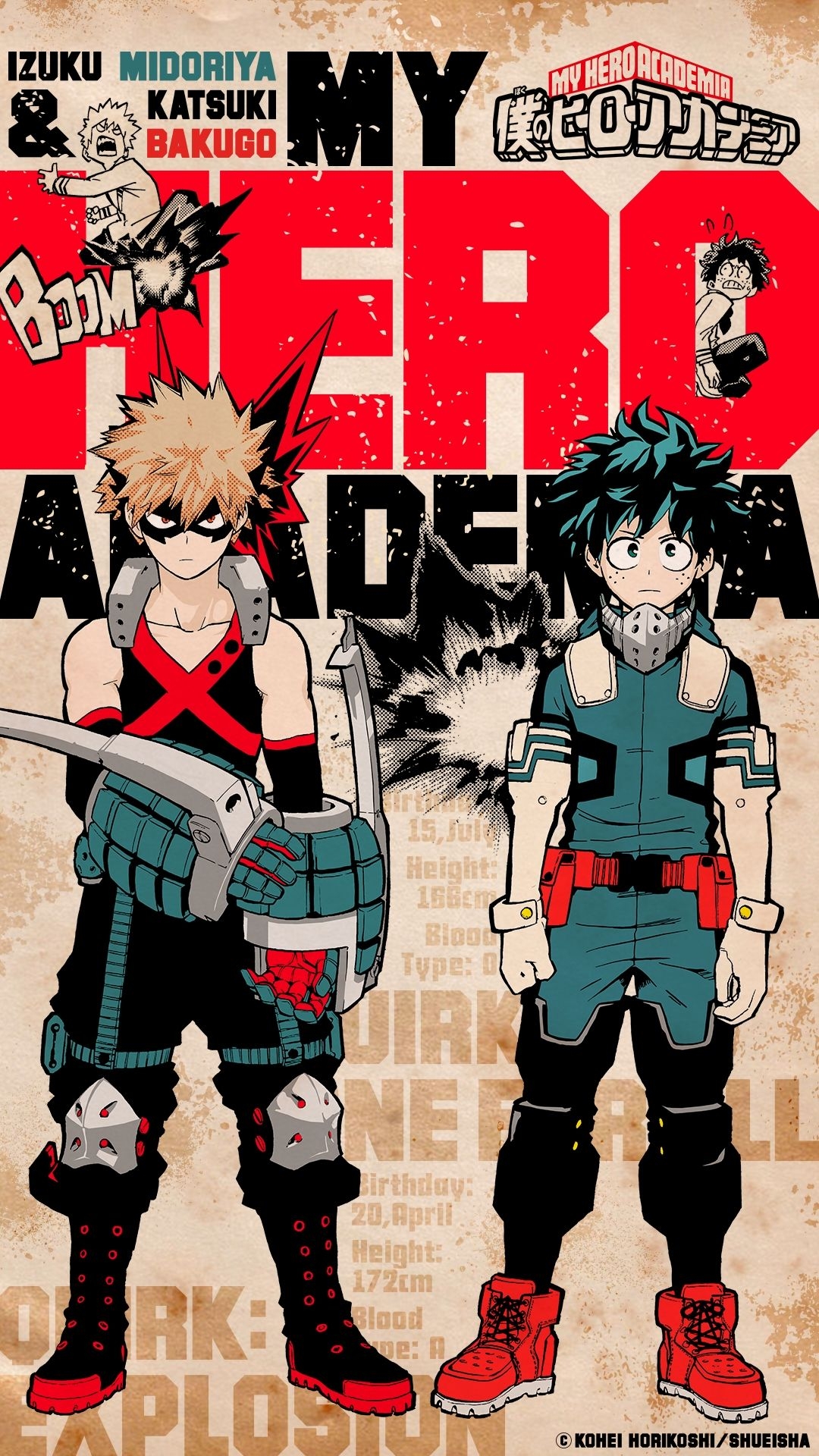 1080x1920 Kisekae Jump Deku & Bakugo Wallpaper, Phone