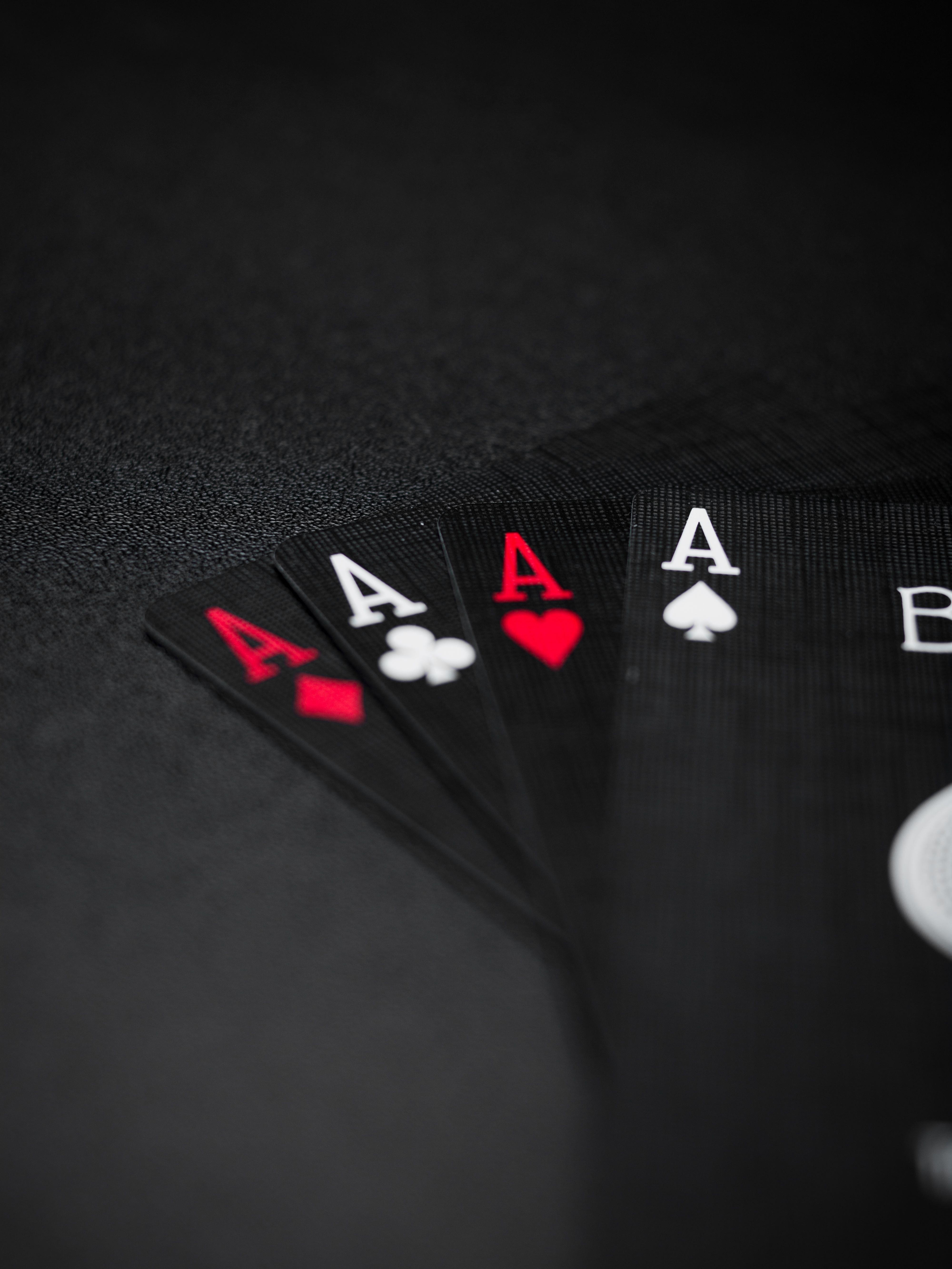 4000x5340 Black Playing Cards on Black Background · Free, Phone