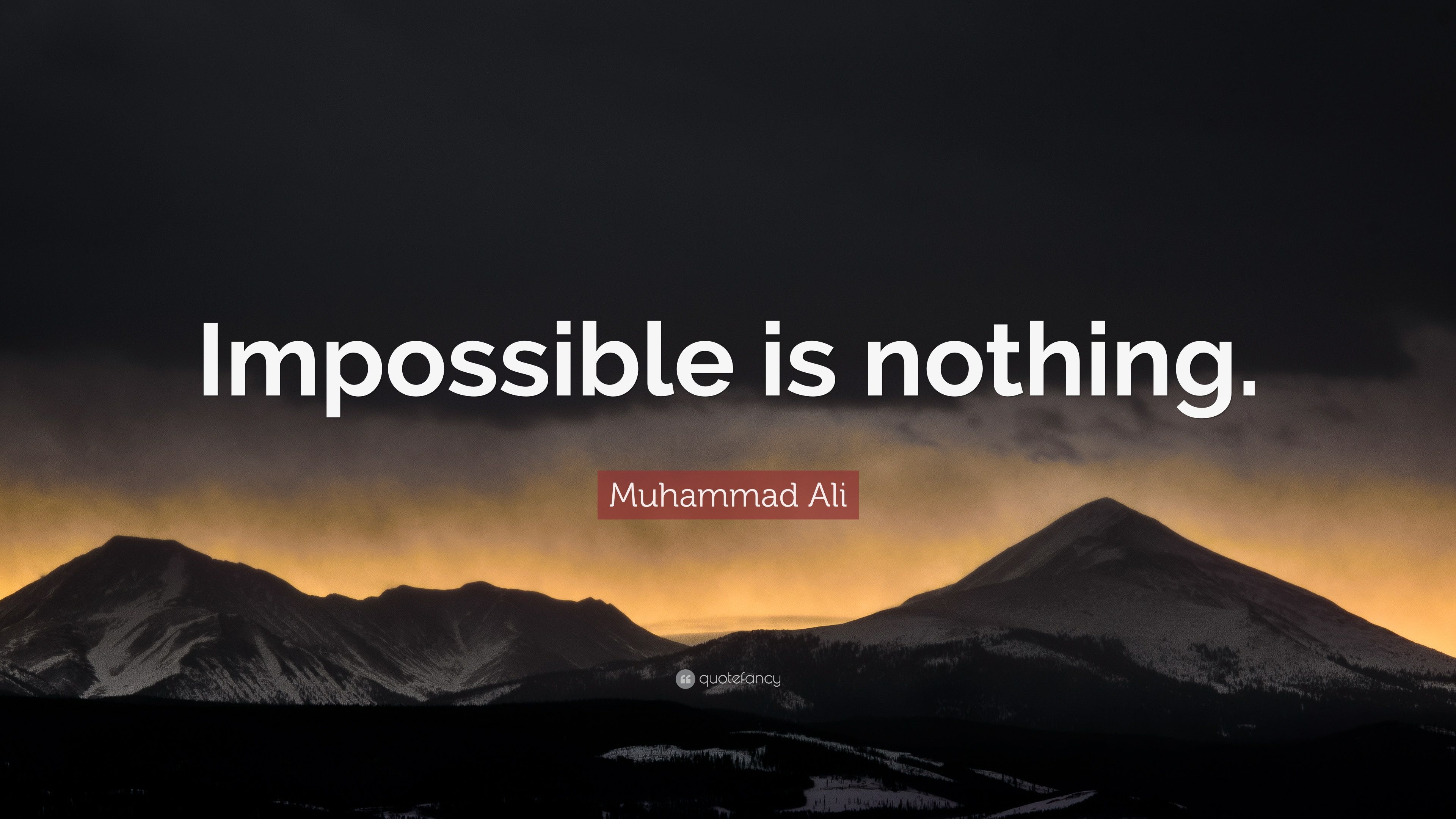 3840x2160 Muhammad Ali Quote: “Impossible is nothing.”, Desktop