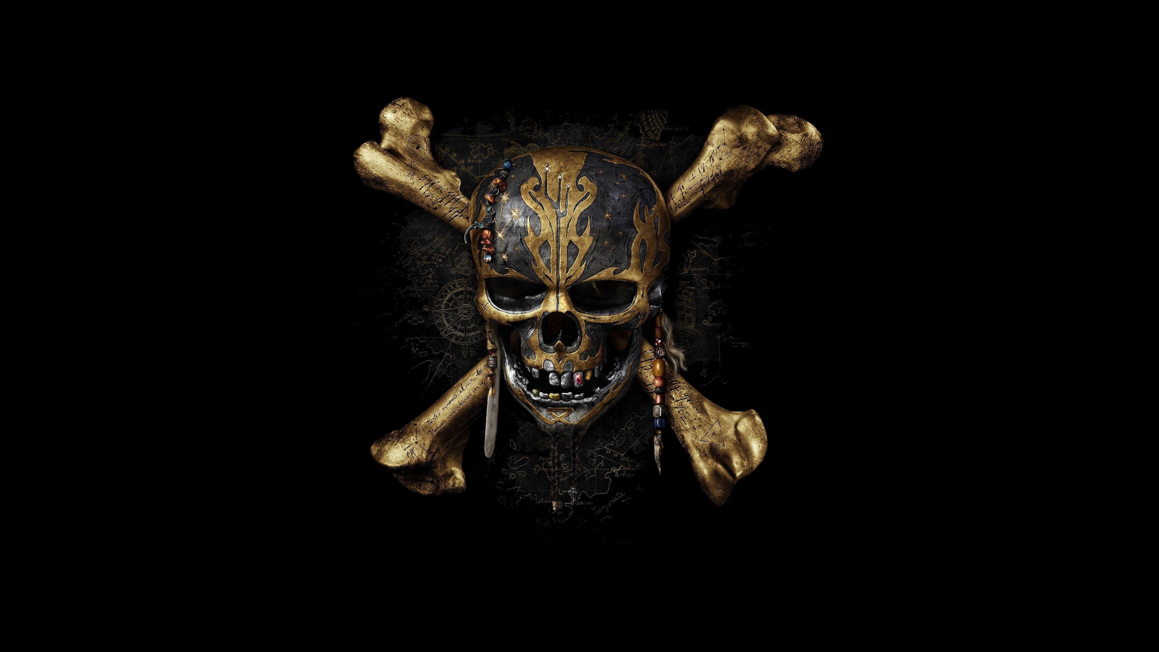 3840x2160 Pirates Of The Caribbean Dead Men Tell No Tales 2017 Movie Logo 4K, Desktop