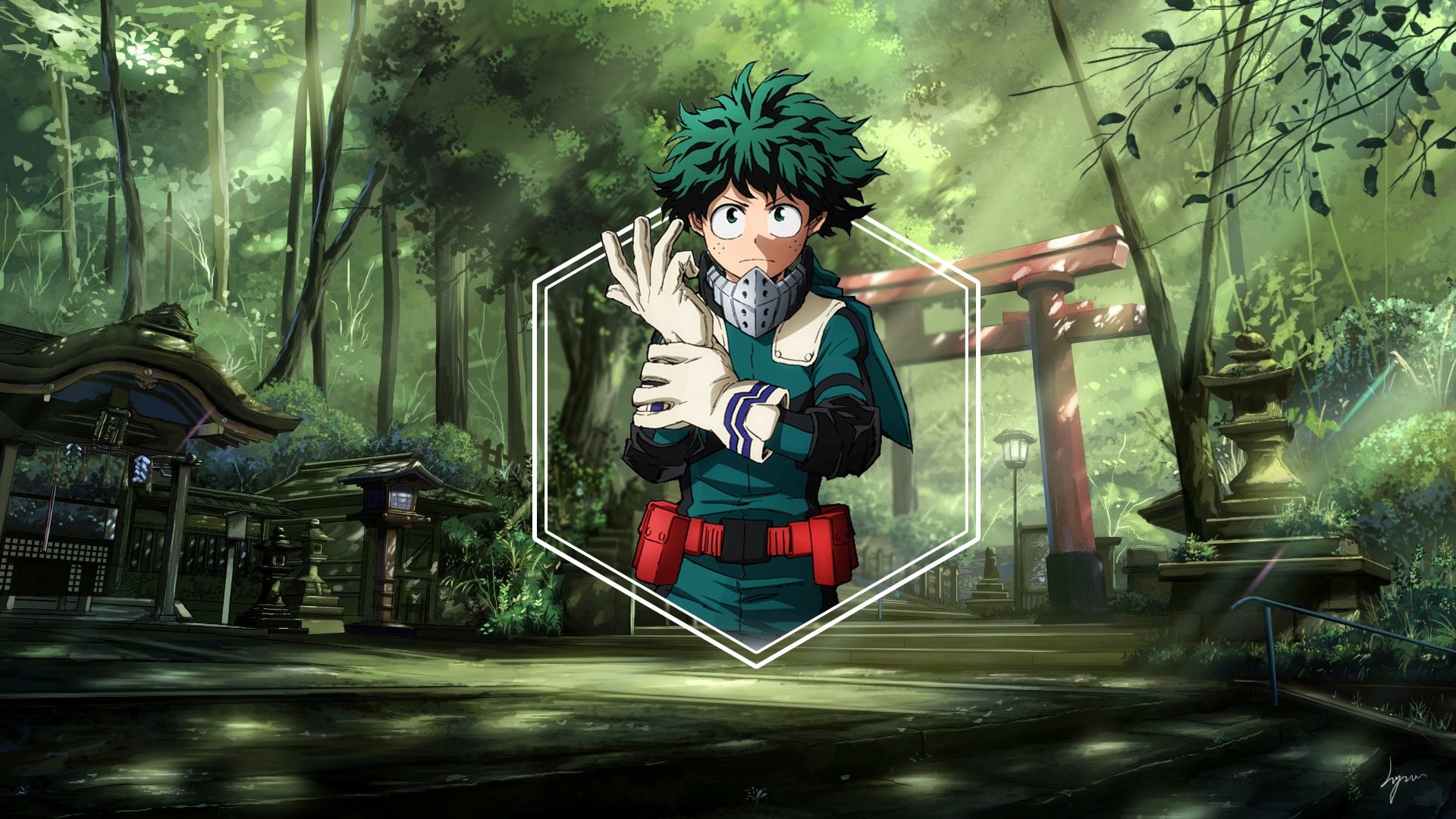 1920x1080 Wallpaper, anime boys, anime landscape, anime man, Midoriya Izuku, Izuku Midoriya, Boku no Hero Academia, deku, Desktop