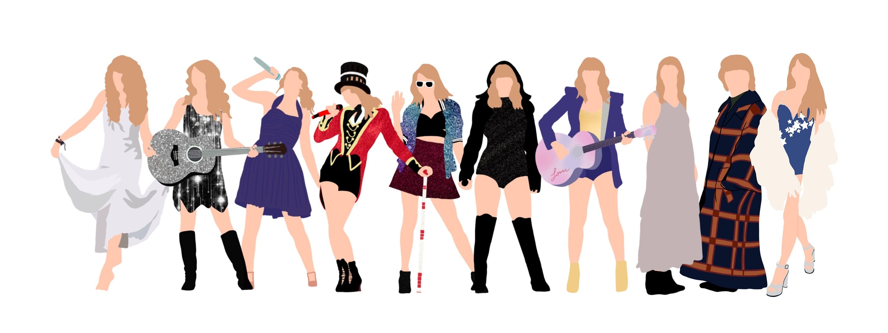 3000x1130 Taylor Swift Eras Digital Print UPDATED, Dual Screen