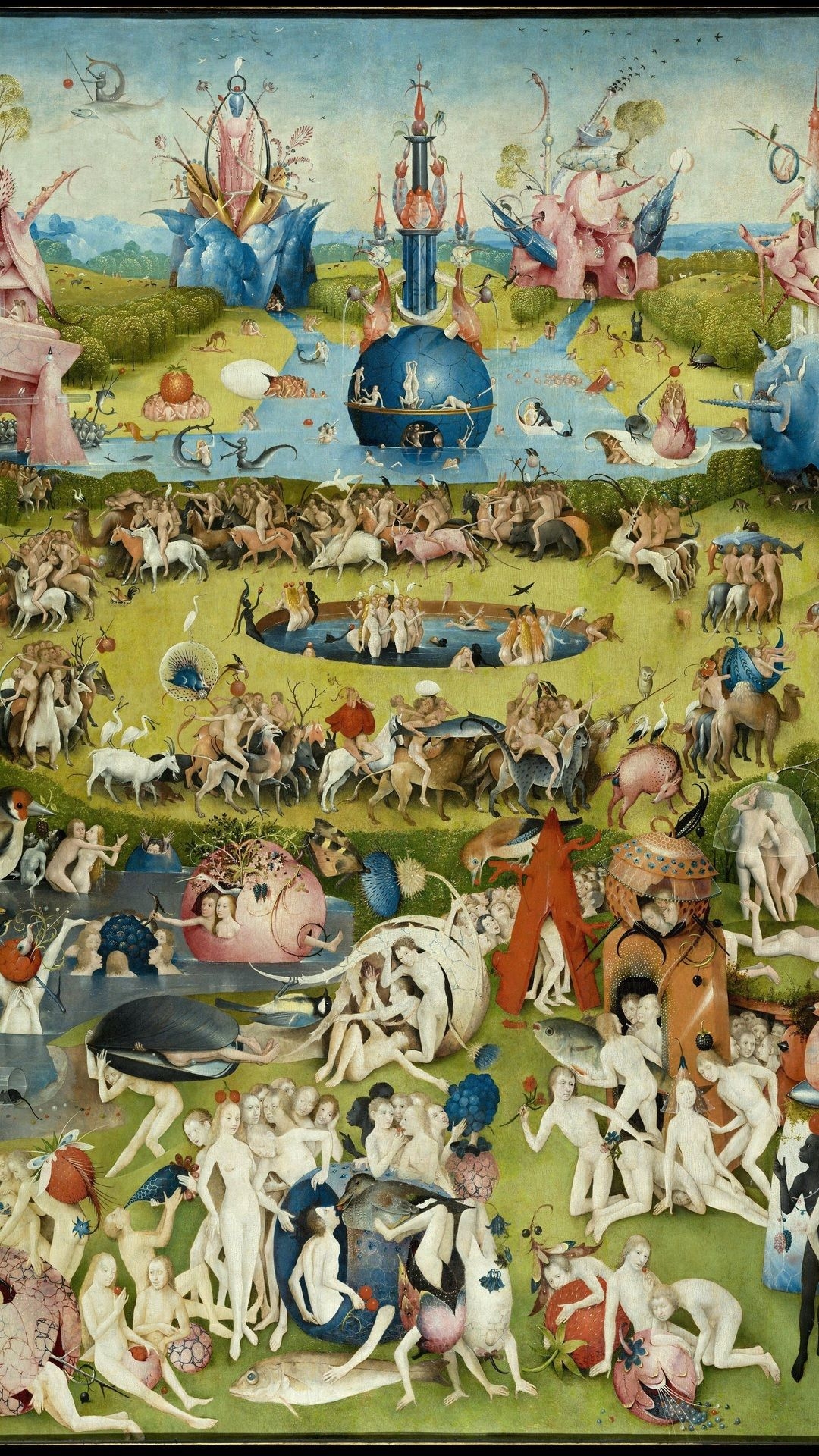 1080x1920 the garden of earthly delights, hieronymus bosch, triptych desktop wallpaper 2521, Phone