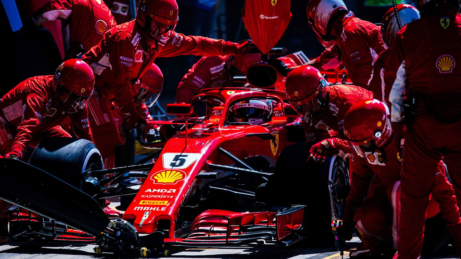 1920x1080 Wallpaper Ferrari F Formula Pit Stop, Group Of People, Desktop