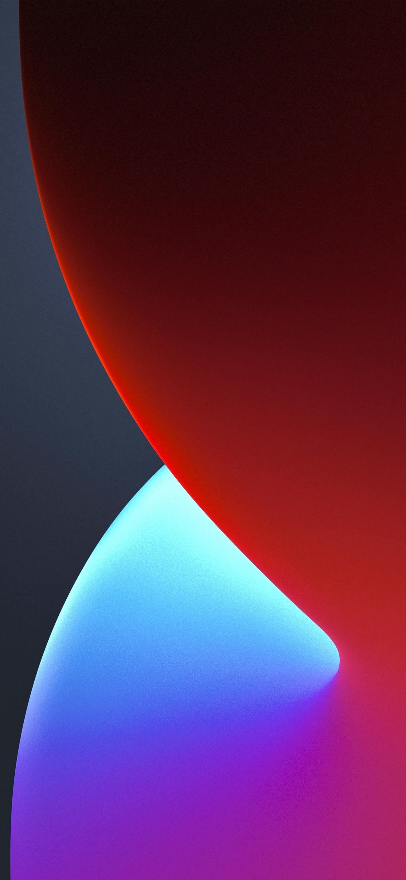 1420x3080 I touched up iOS 14's dark mode background to make it more vibrant, Phone