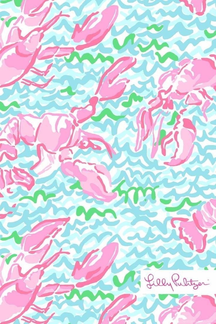 740x1110 Lilly Pulitzer Summer Lobstah Roll Print iPhone Wallpaper HD Wallpaper, Phone