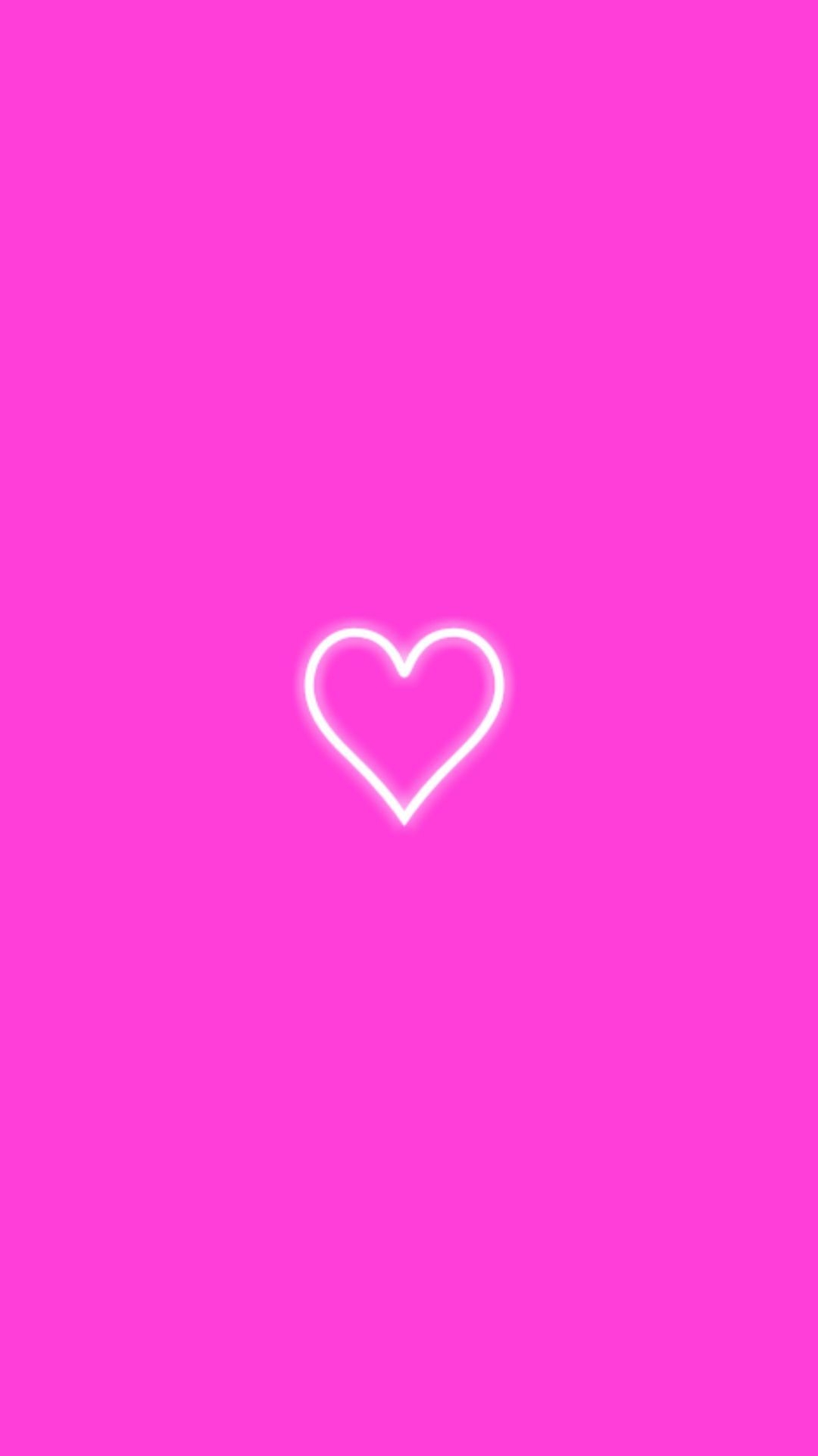 1080x1920 pink #neon #heart #wallpaper #background. Pink wallpaper iphone, Phone