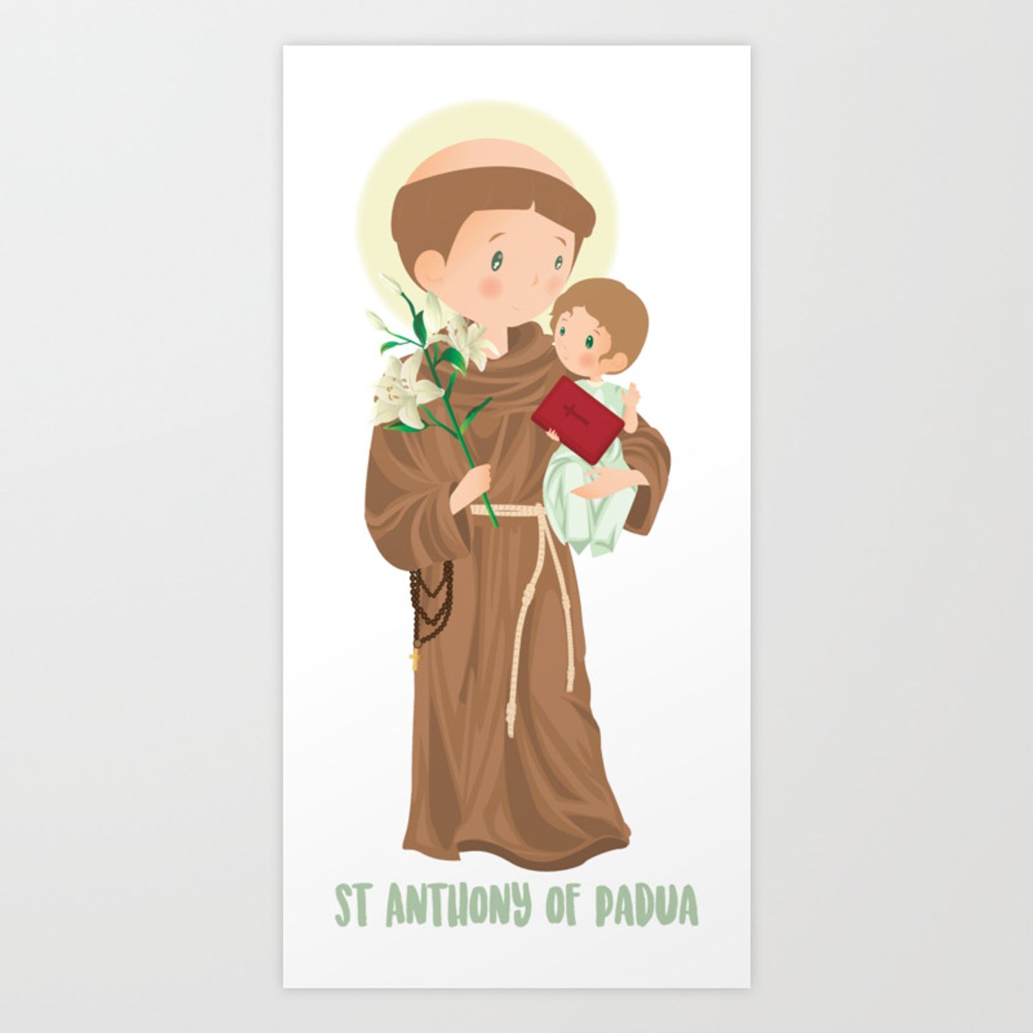 1500x1500 St. Anthony of Padua Art Print, Phone