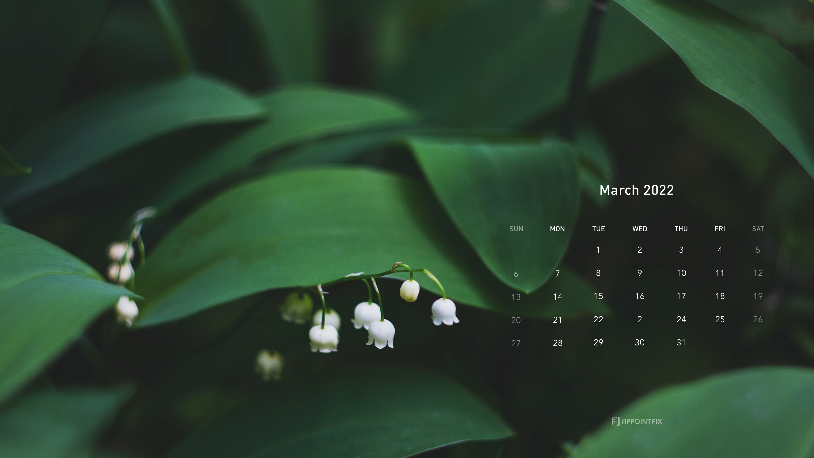 2800x1580 Free March 2022 Calendar Wallpaper, Desktop