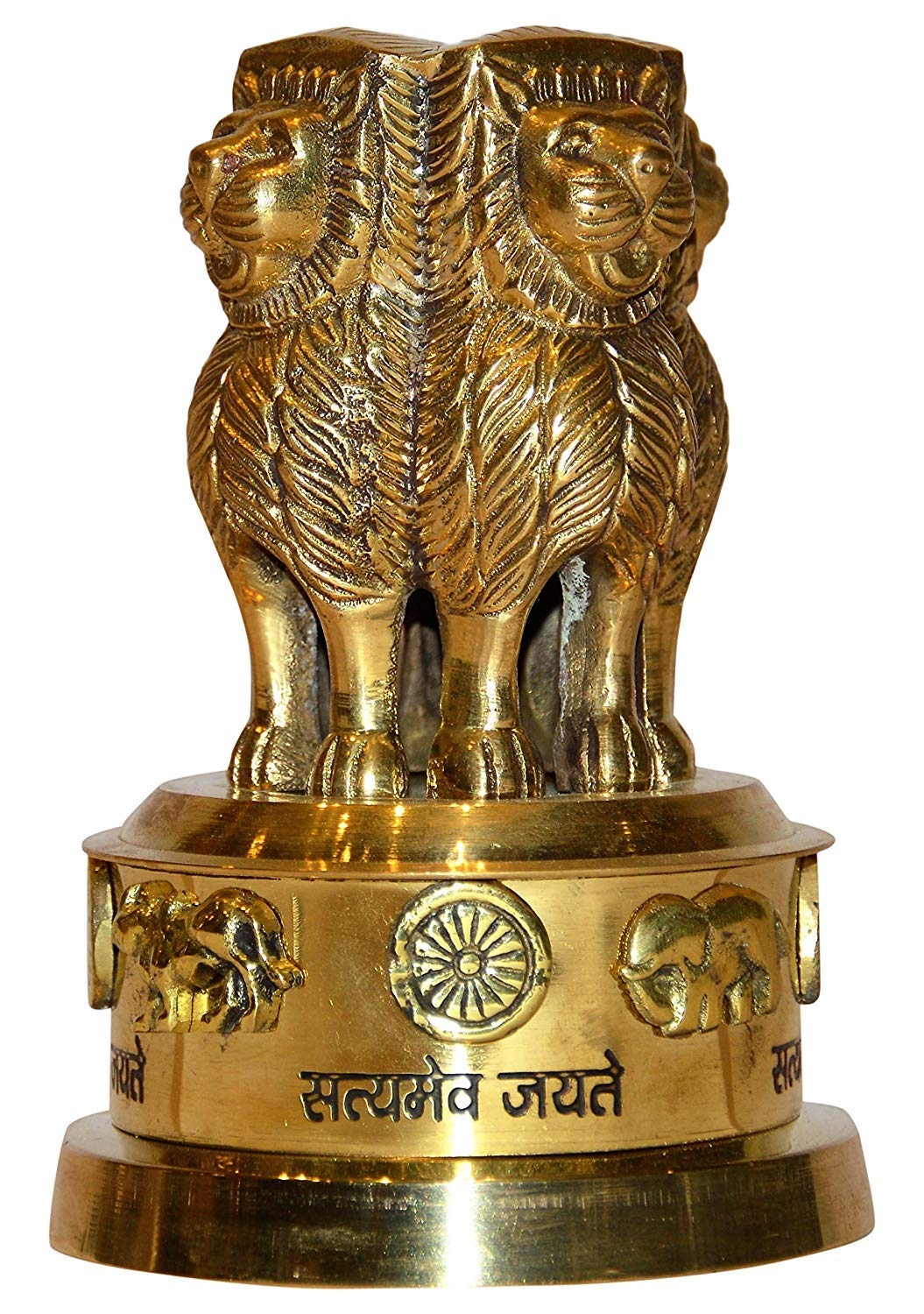 1060x1500 Buy ARTVARKO™ Brass Ashoka Pillar Indian Emblem Four Lions Satyamev Jayete National Flag Embelled Desk Paper Weight Showpiece Decorative Height 8 cm 220 Gm Online at Low Prices in India, Phone