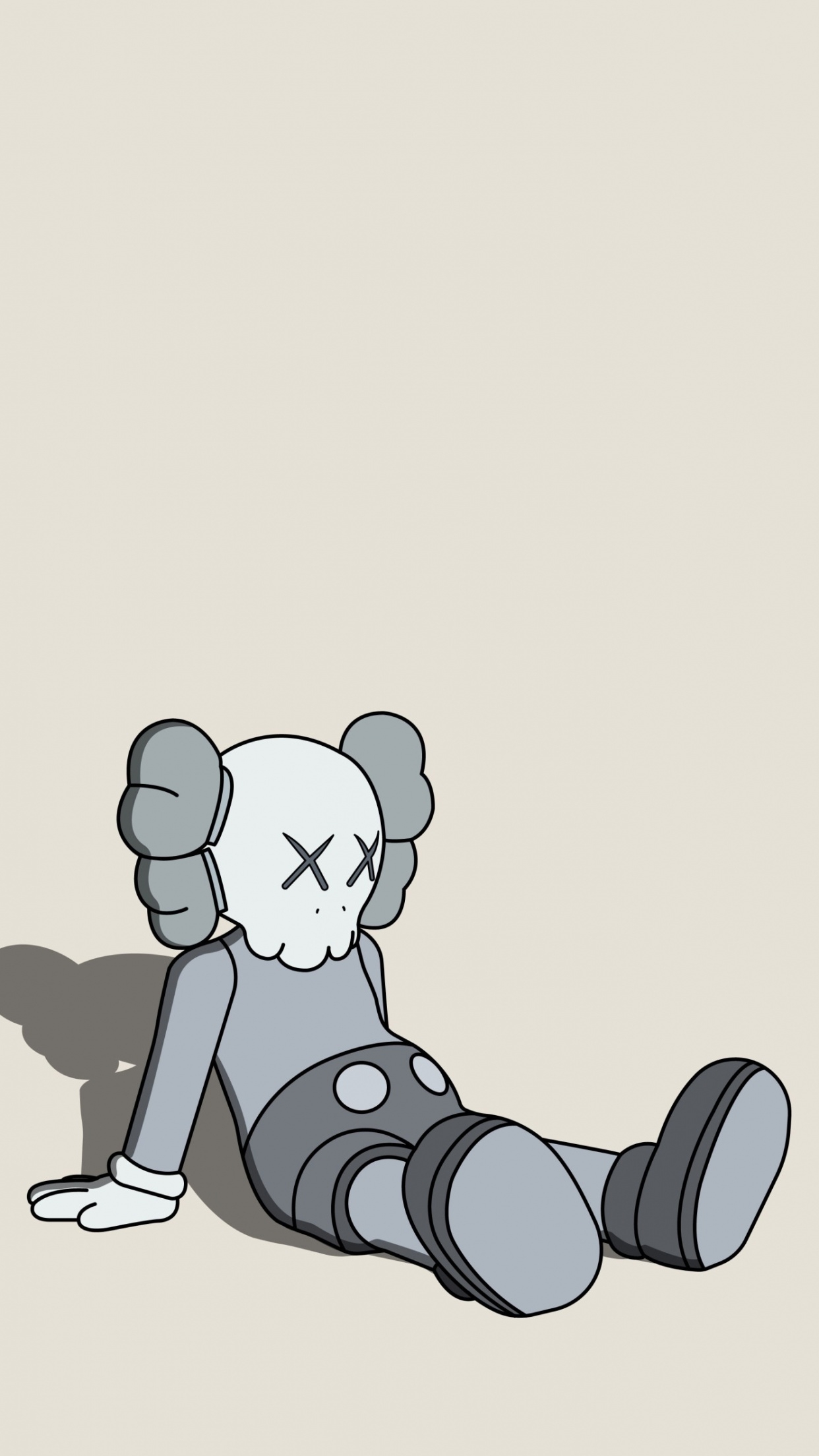 1250x2210 KAWS Holiday Wallpaper 4K, Kaws alone, Kaws sad, Sad mood, Phone