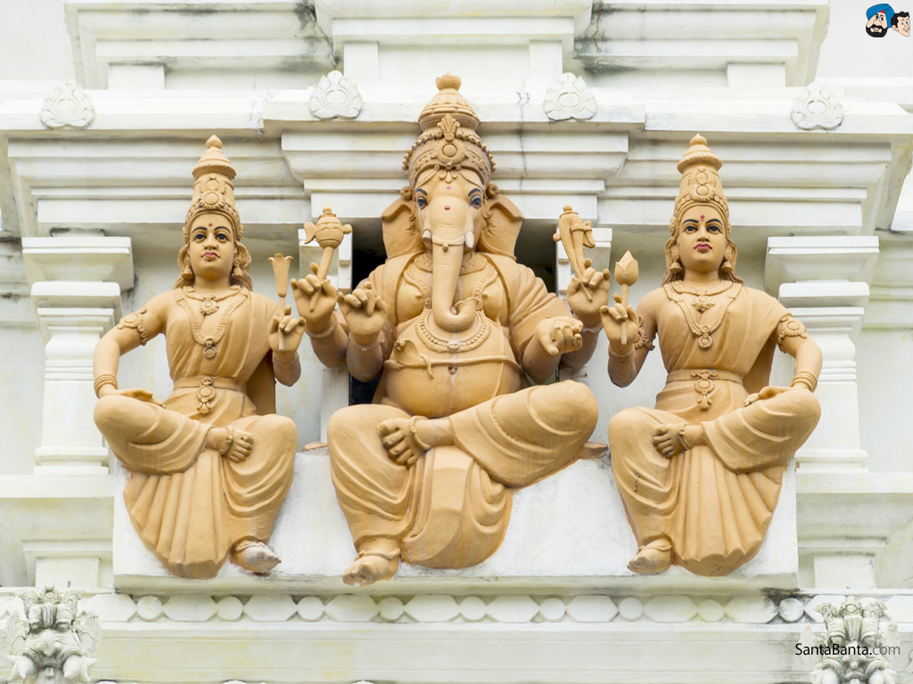 1030x770 Godess Saraswati, Lord Ganesha and Goddess Lakshmi, Desktop