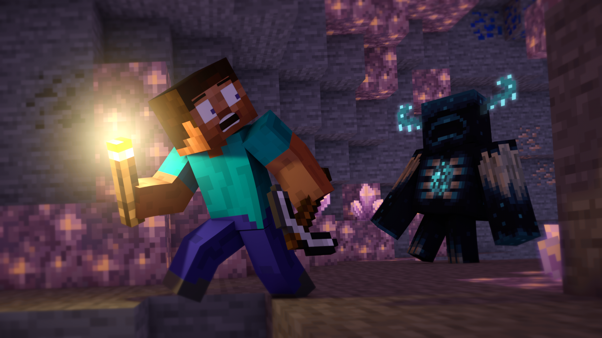 2560x1440 Minecraft Warden and Amethyst 1.17 So cool, Desktop