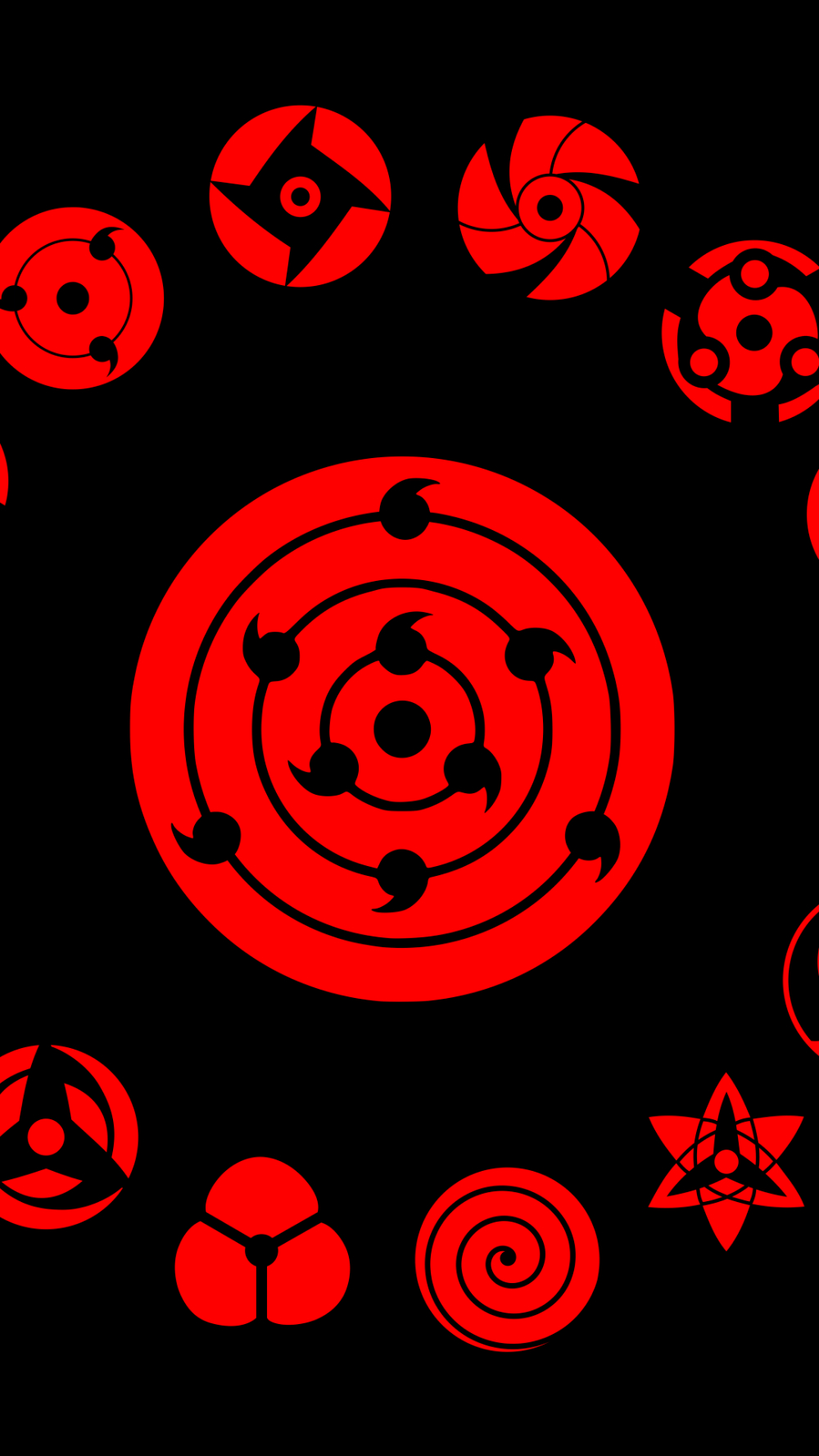 1000x1780 All Sharingans Flat Style (Round) Anime Naruto Boruto (Anime) Mangekyō Sharingan Red Sharingan (Naruto) (1. HD anime wallpaper, Anime wallpaper, Naruto wallpaper, Phone