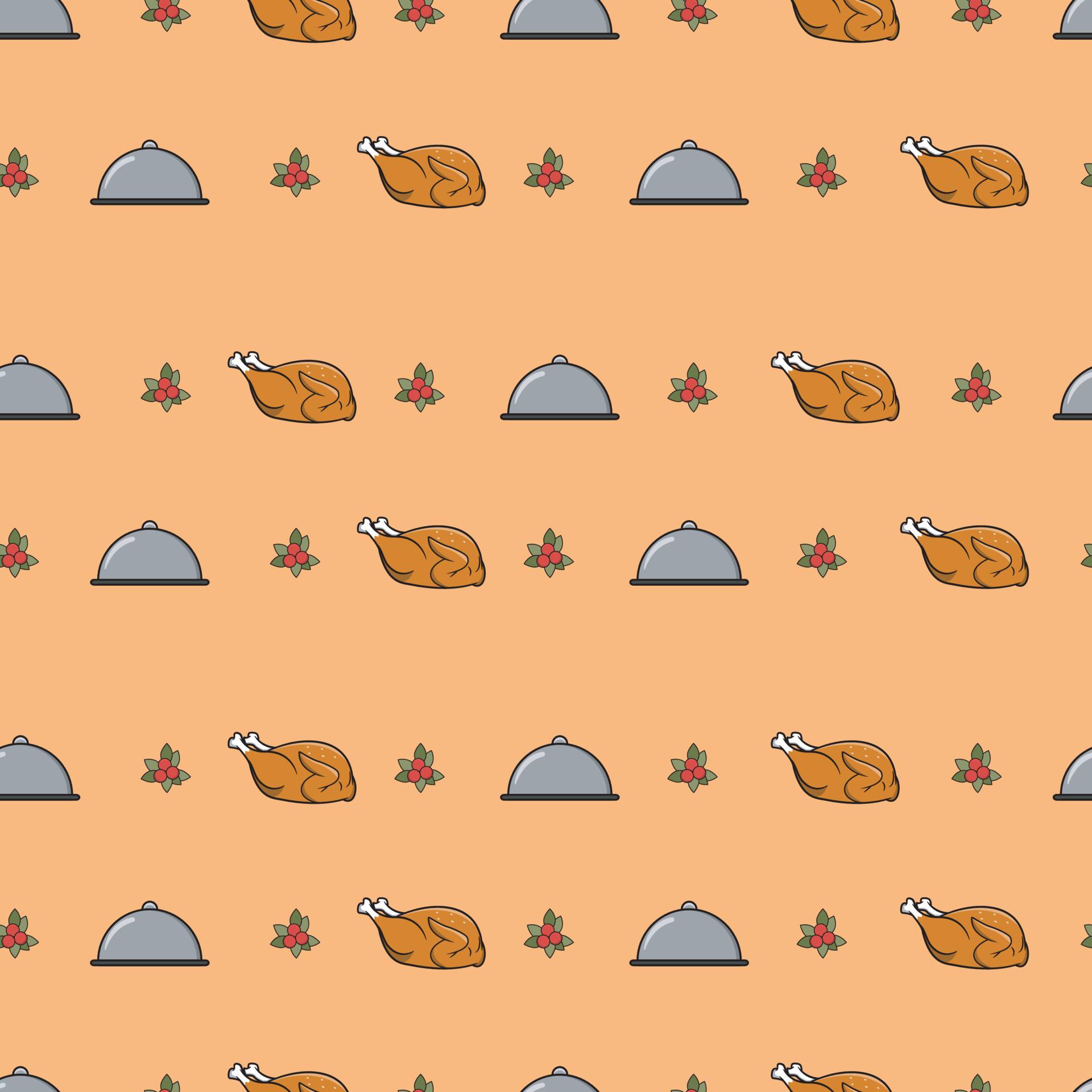 1920x1920 Cute seamless Country Fall patterns for Wallpaper and Wall Design With Chrrey, food and Chicken, Phone