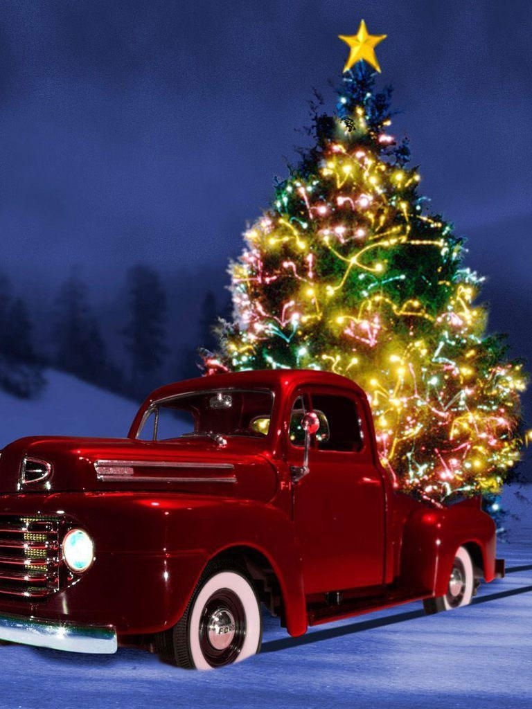 770x1030 Old Truck Christmas Wallpaper, HD Old Truck Christmas Background on WallpaperBat, Phone